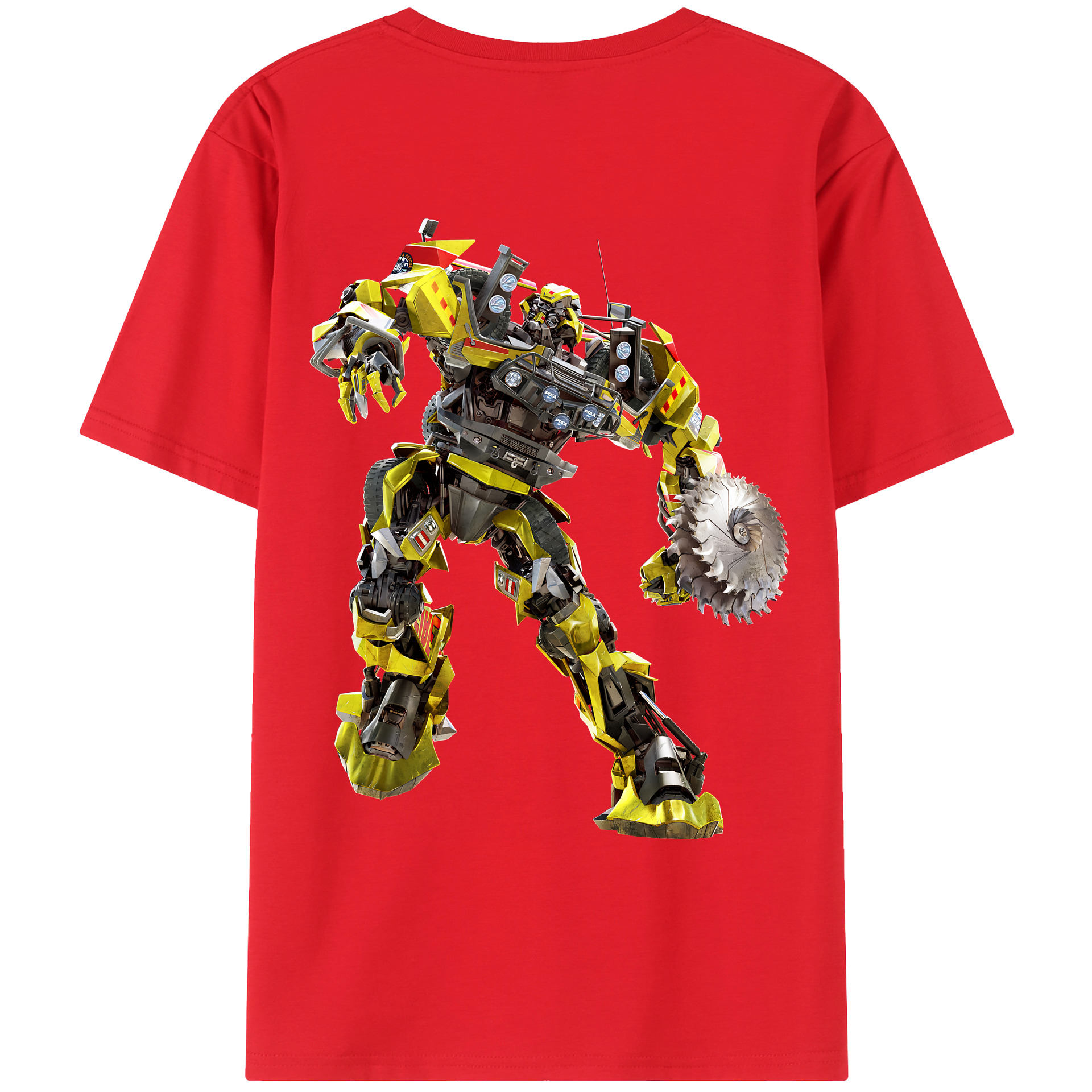 （画像用） Transformers トランスフォーマー 綿100％ メンズ半袖Tシャツ（バックプリント） 通気性