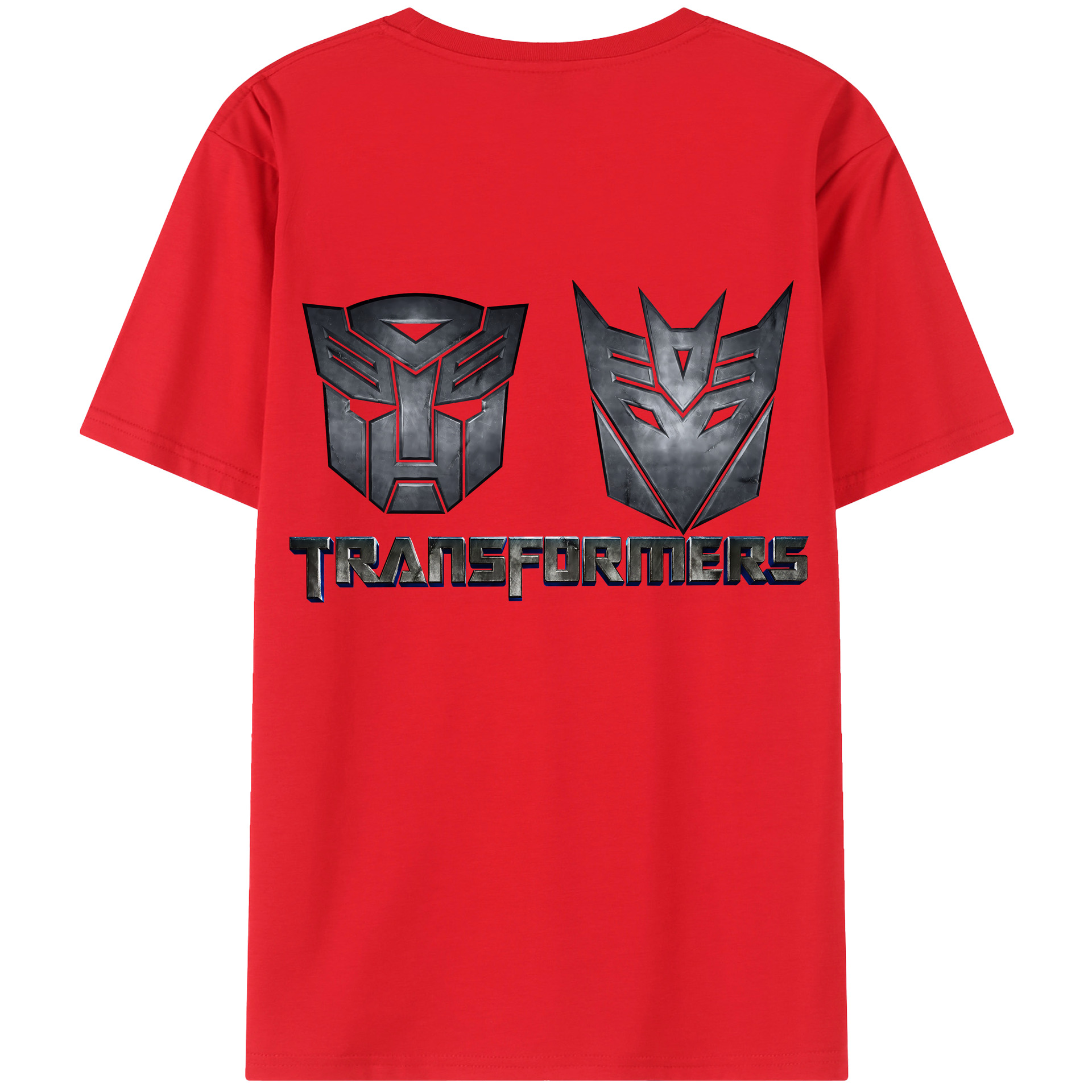 （画像用） Transformers トランスフォーマー 綿100％ メンズ半袖Tシャツ（バックプリント） 通気性