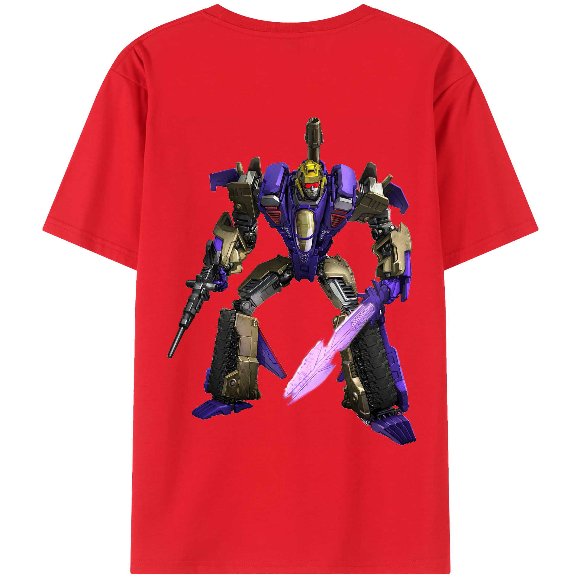 （画像用） Transformers トランスフォーマー 綿100％ メンズ半袖Tシャツ（バックプリント） 通気性