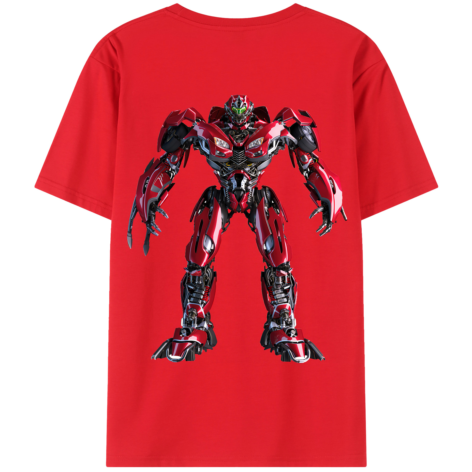 （画像用） Transformers トランスフォーマー 綿100％ メンズ半袖Tシャツ（バックプリント） 通気性