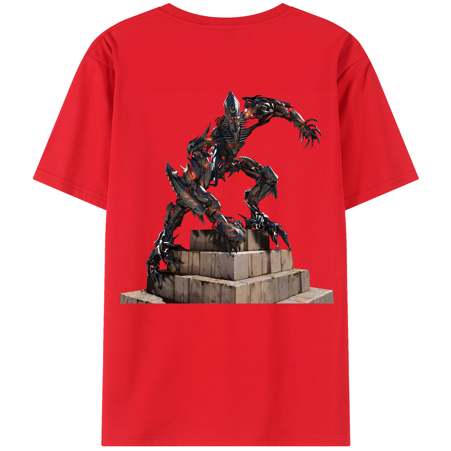 （画像用） Transformers トランスフォーマー 綿100％ メンズ半袖Tシャツ（バックプリント） 通気性