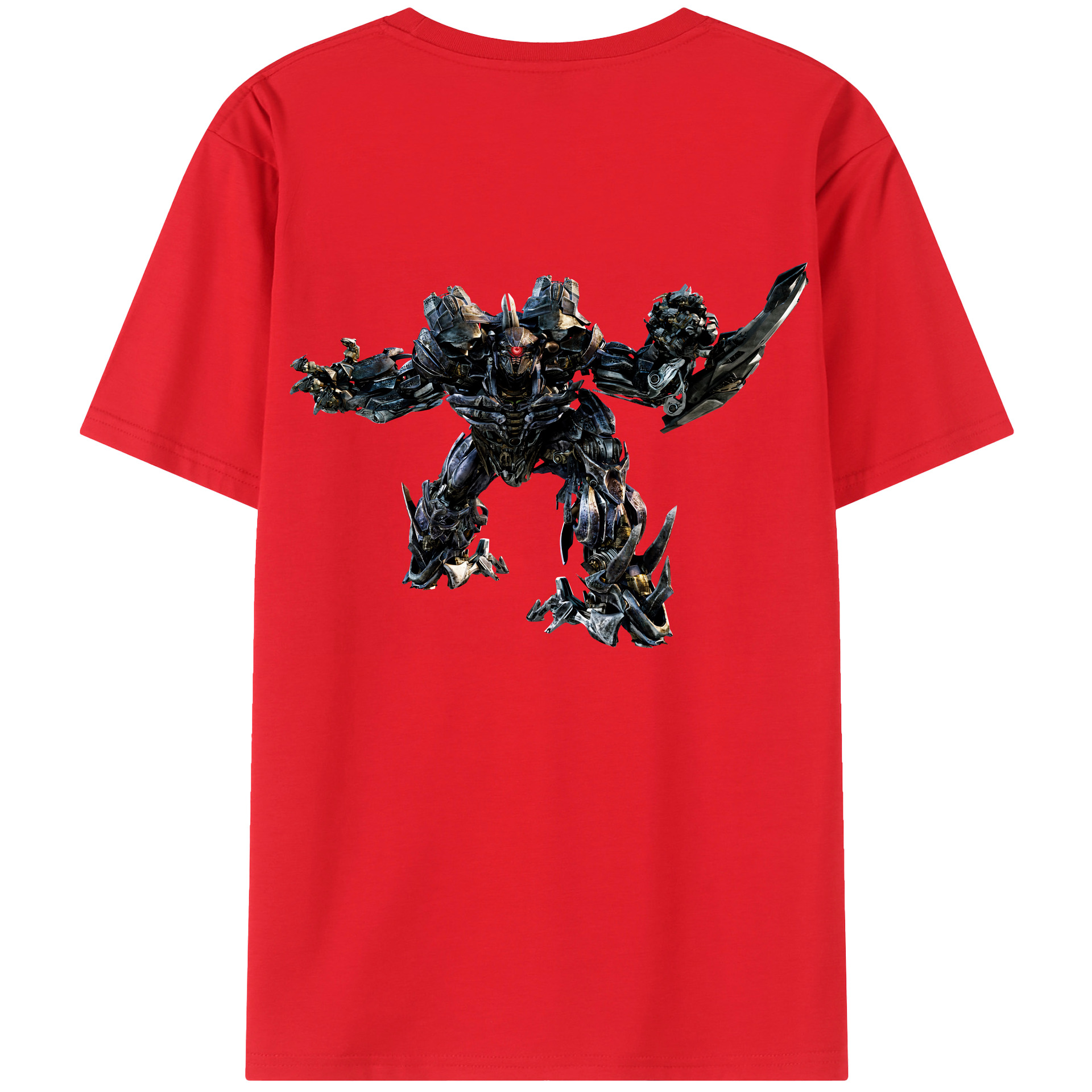 （画像用） Transformers トランスフォーマー 綿100％ メンズ半袖Tシャツ（バックプリント） 通気性