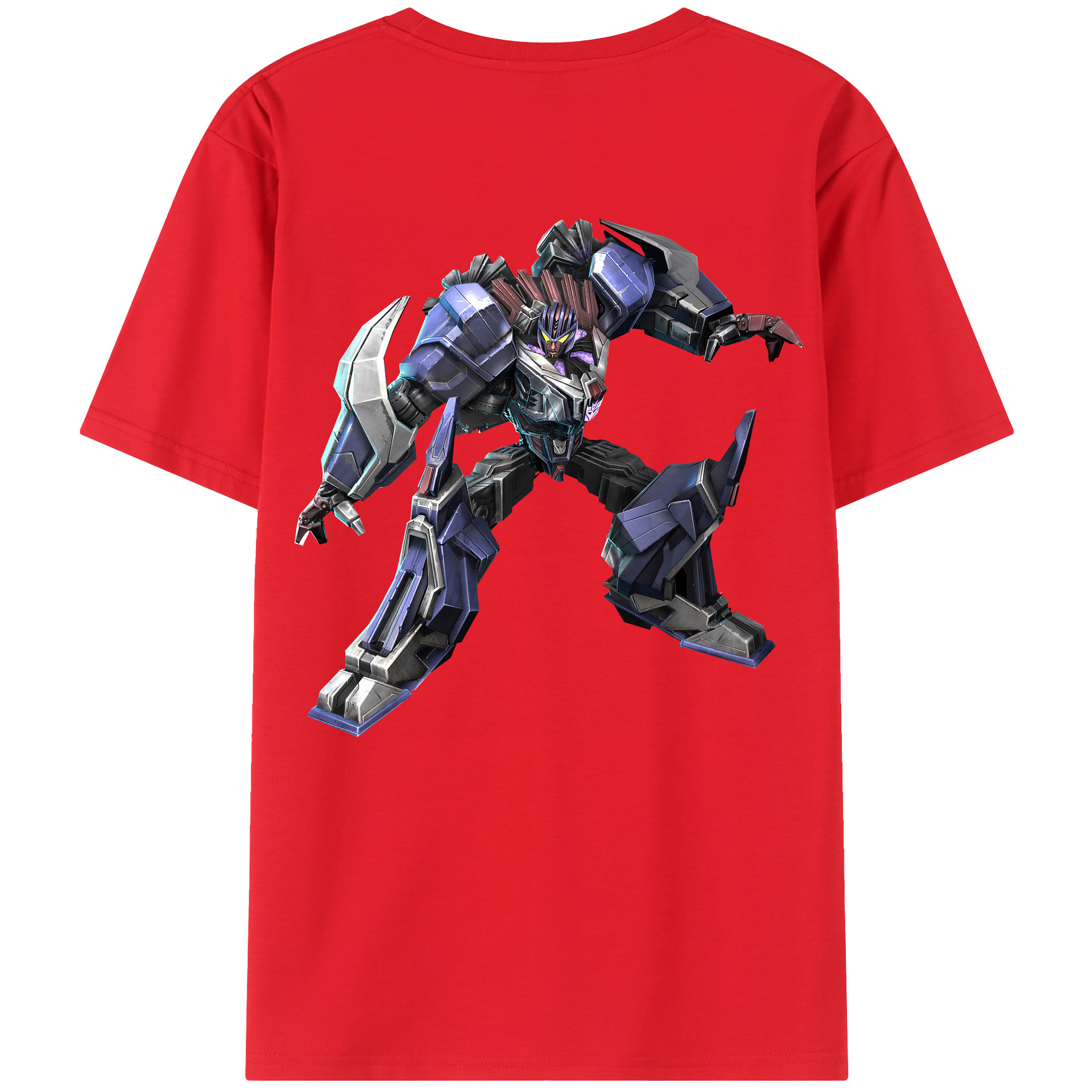 （画像用） Transformers トランスフォーマー 綿100％ メンズ半袖Tシャツ（バックプリント） 通気性
