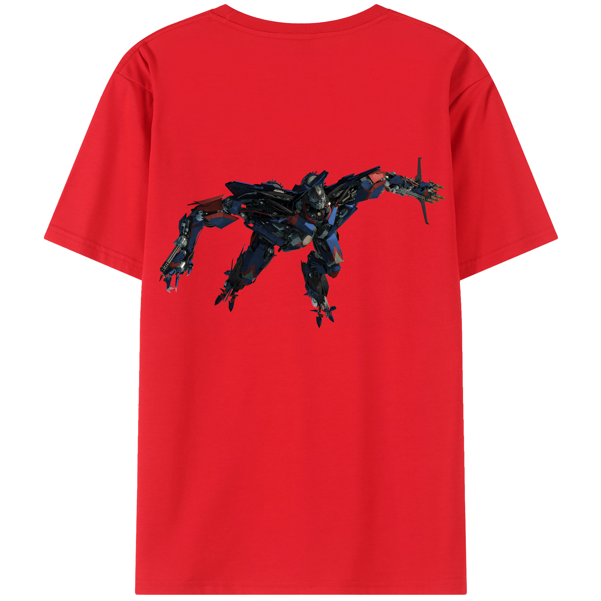 （画像用） Transformers トランスフォーマー 綿100％ メンズ半袖Tシャツ（バックプリント） 通気性