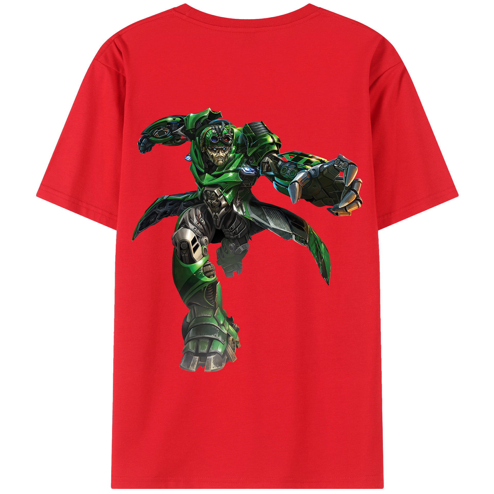 （画像用） Transformers トランスフォーマー 綿100％ メンズ半袖Tシャツ（バックプリント） 通気性