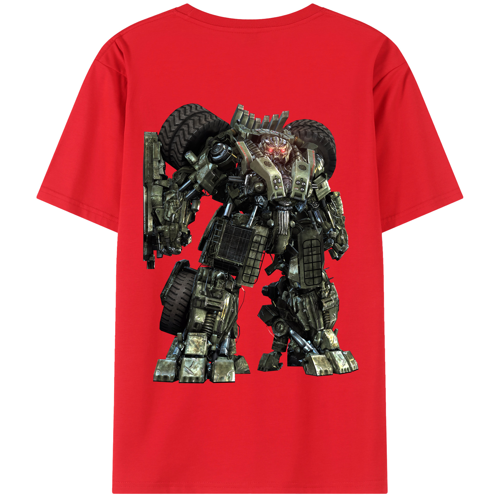 （画像用） Transformers トランスフォーマー 綿100％ メンズ半袖Tシャツ（バックプリント） 通気性