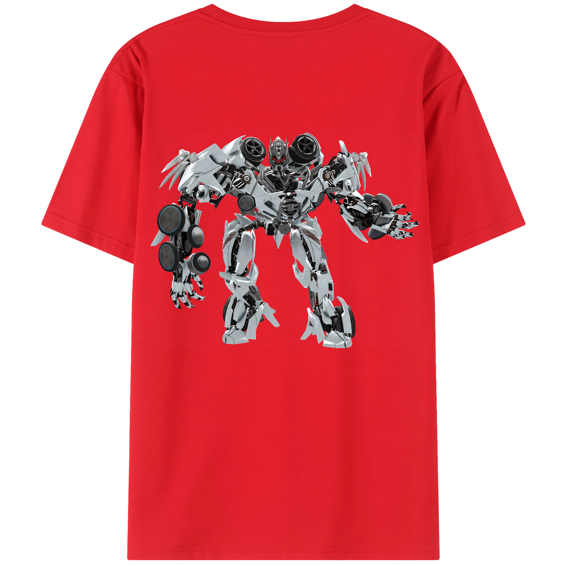 （画像用） Transformers トランスフォーマー 綿100％ メンズ半袖Tシャツ（バックプリント） 通気性