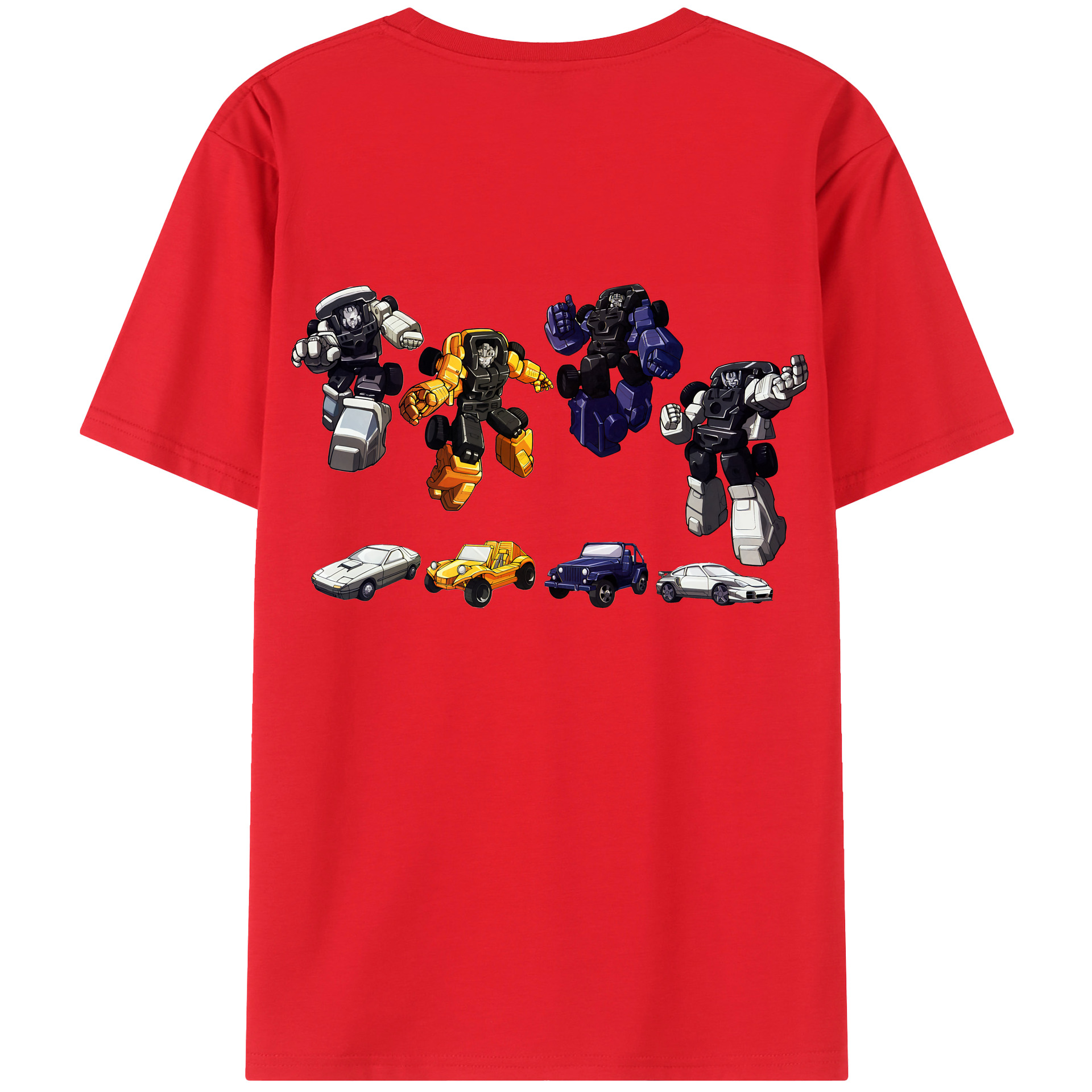 （画像用） Transformers トランスフォーマー 綿100％ メンズ半袖Tシャツ（バックプリント） 通気性