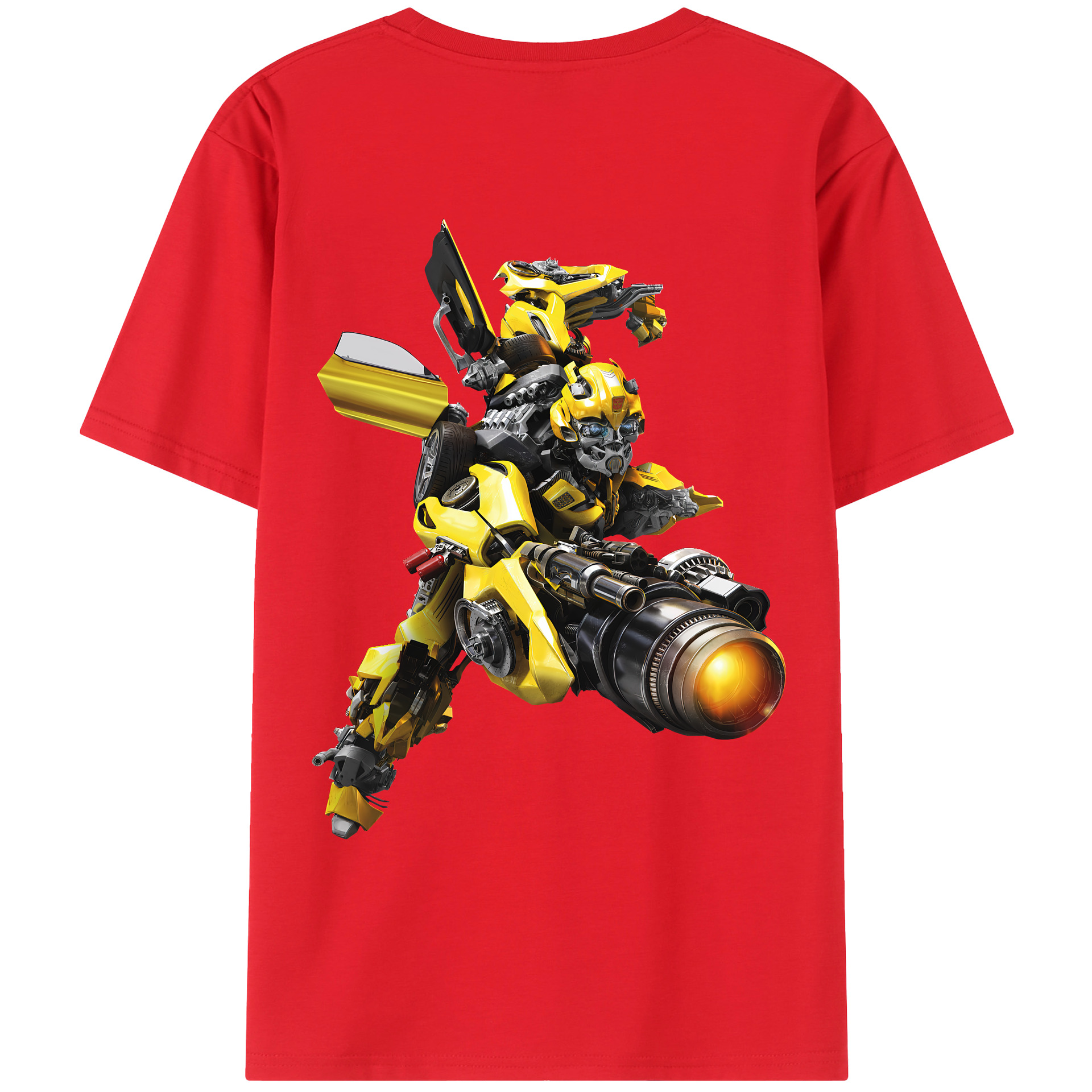 （画像用） Transformers トランスフォーマー 綿100％ メンズ半袖Tシャツ（バックプリント） 通気性