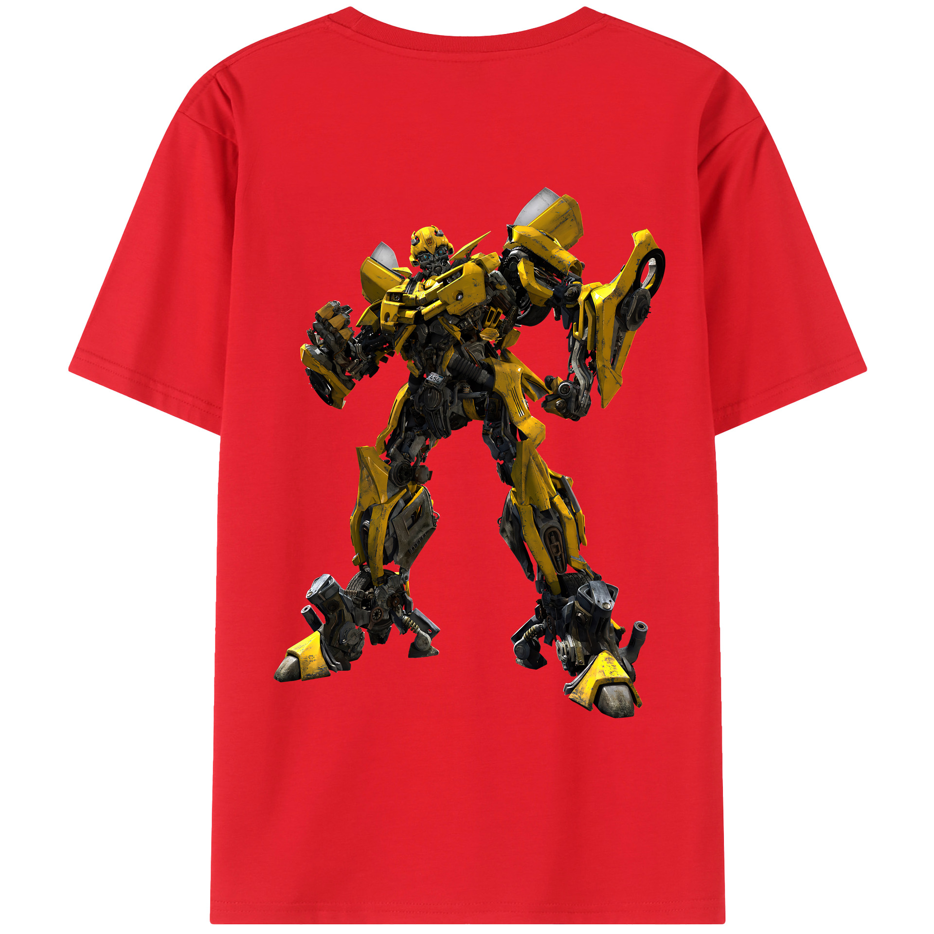 （画像用） Transformers トランスフォーマー 綿100％ メンズ半袖Tシャツ（バックプリント） 通気性