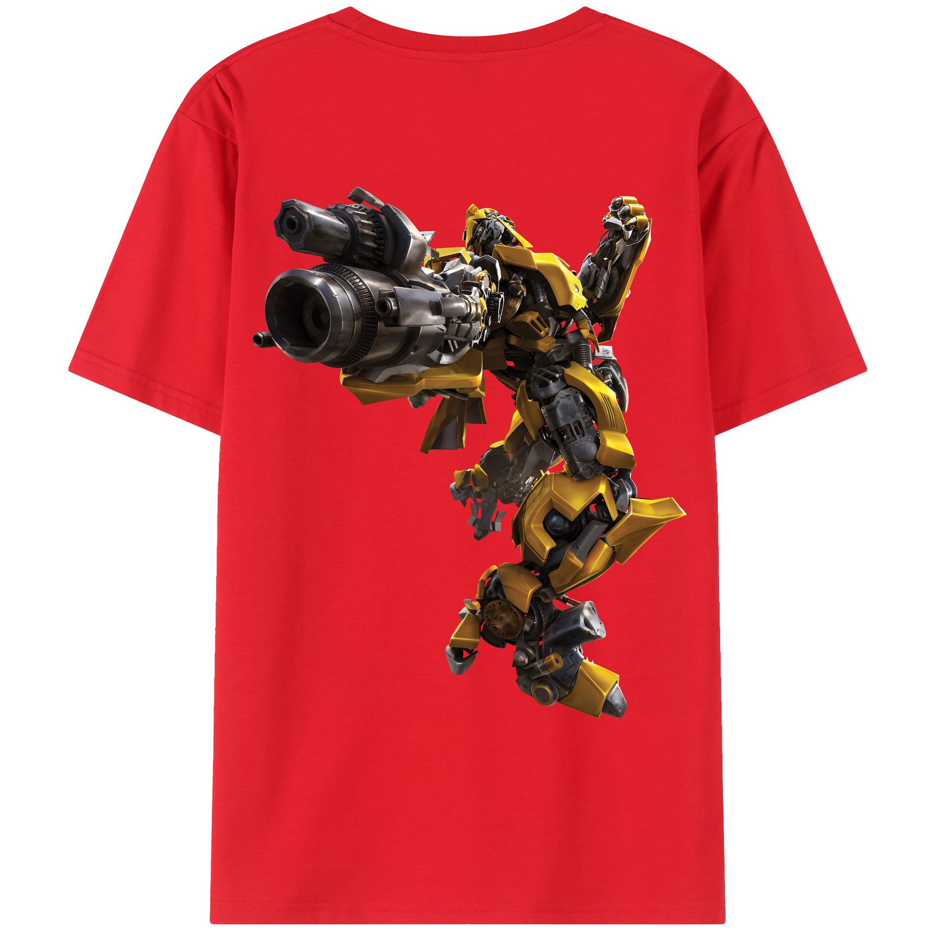 （画像用） Transformers トランスフォーマー 綿100％ メンズ半袖Tシャツ（バックプリント） 通気性