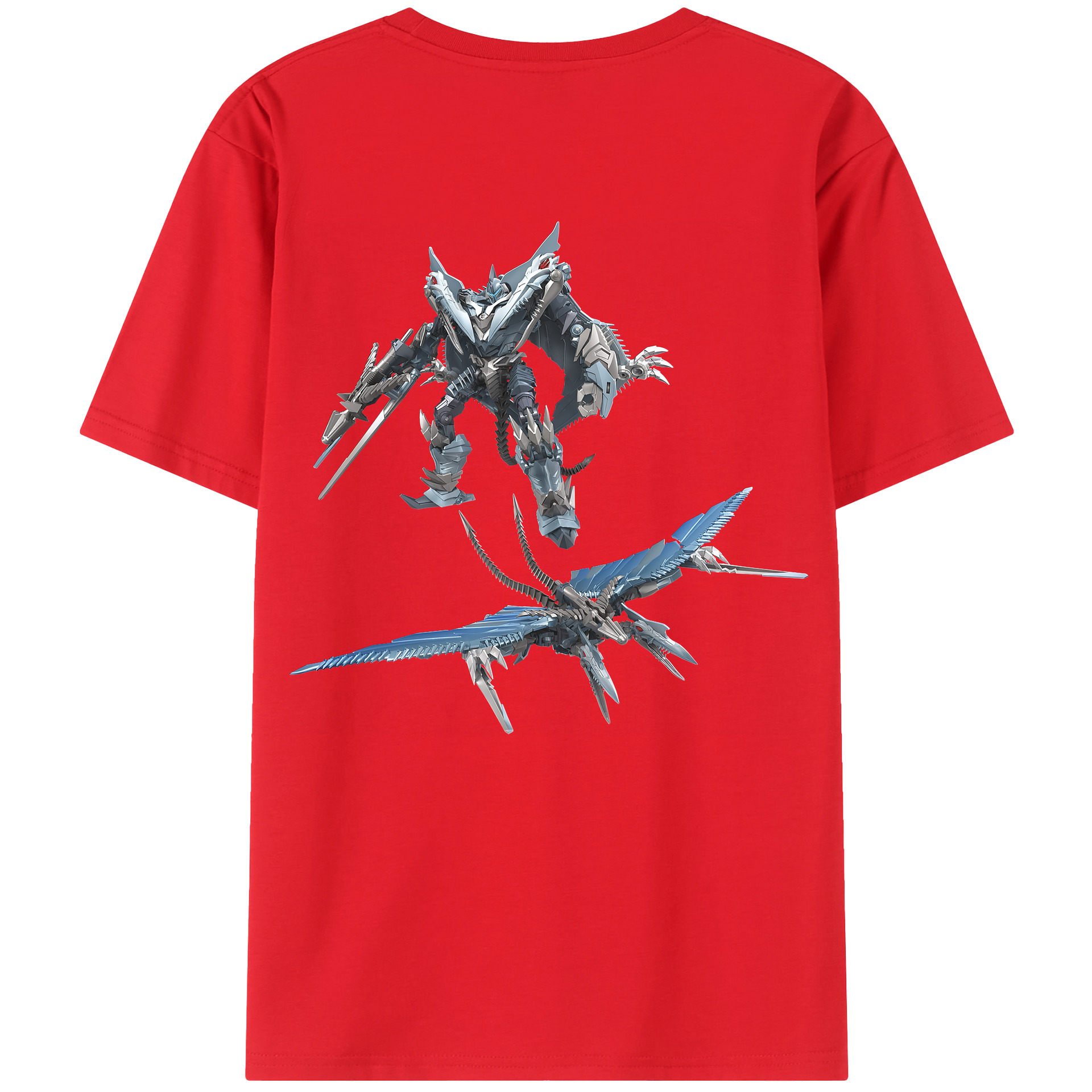 （画像用） Transformers トランスフォーマー 綿100％ メンズ半袖Tシャツ（バックプリント） 通気性