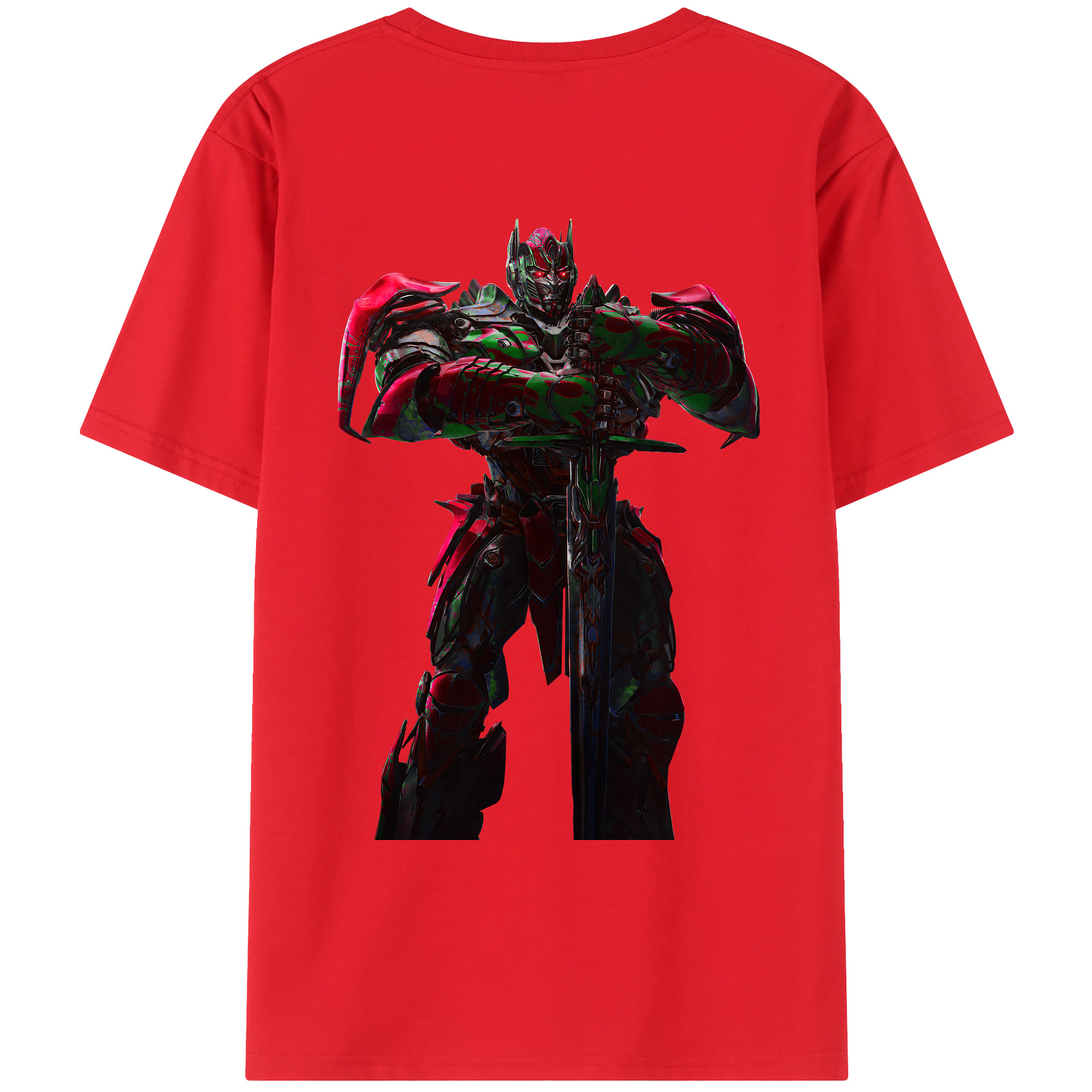 （画像用） Transformers トランスフォーマー 綿100％ メンズ半袖Tシャツ（バックプリント） 通気性