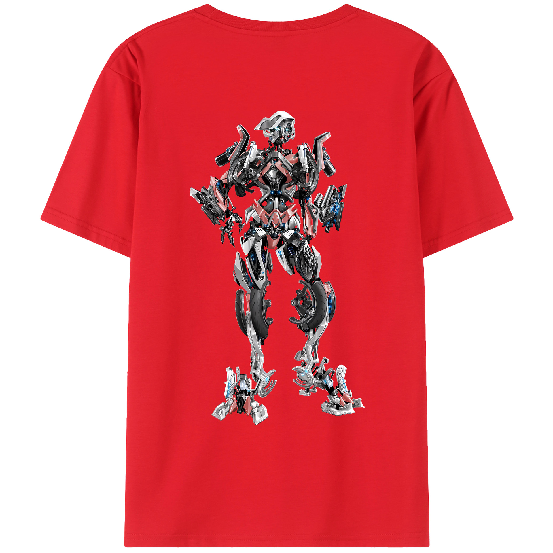 （画像用） Transformers トランスフォーマー 綿100％ メンズ半袖Tシャツ（バックプリント） 通気性