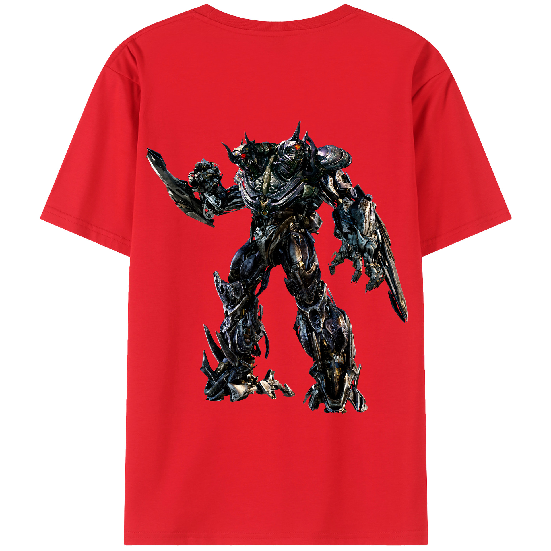 （画像用） Transformers トランスフォーマー 綿100％ メンズ半袖Tシャツ（バックプリント） 通気性