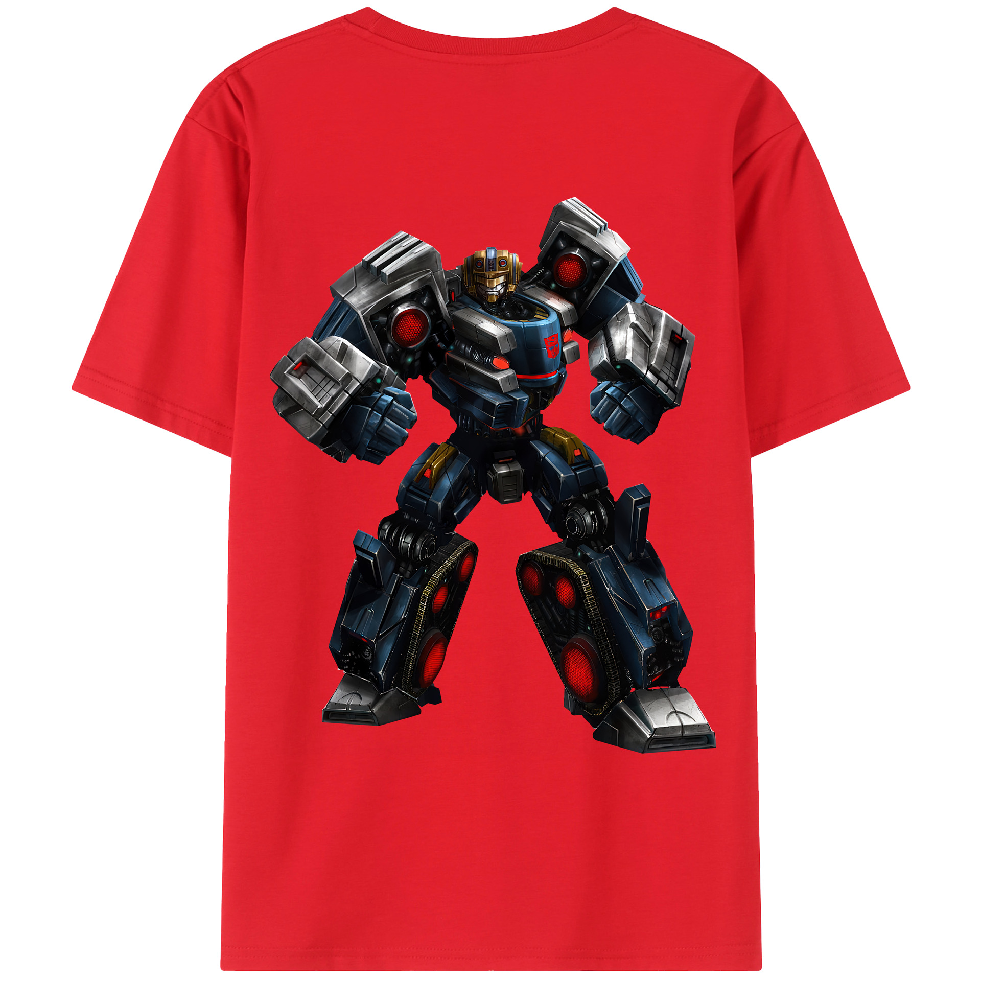 （画像用） Transformers トランスフォーマー 綿100％ メンズ半袖Tシャツ（バックプリント） 通気性