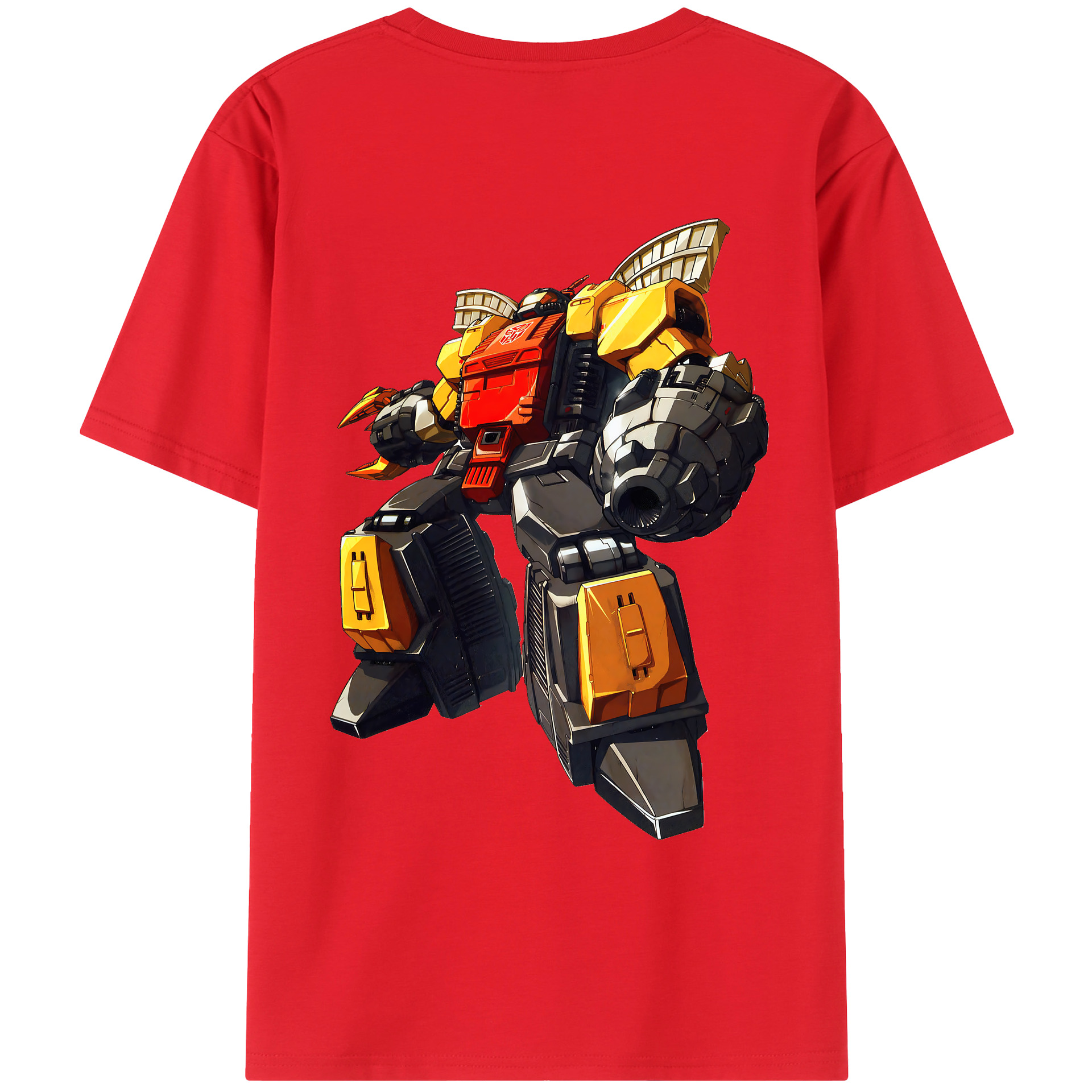 （画像用） Transformers トランスフォーマー 綿100％ メンズ半袖Tシャツ（バックプリント） 通気性