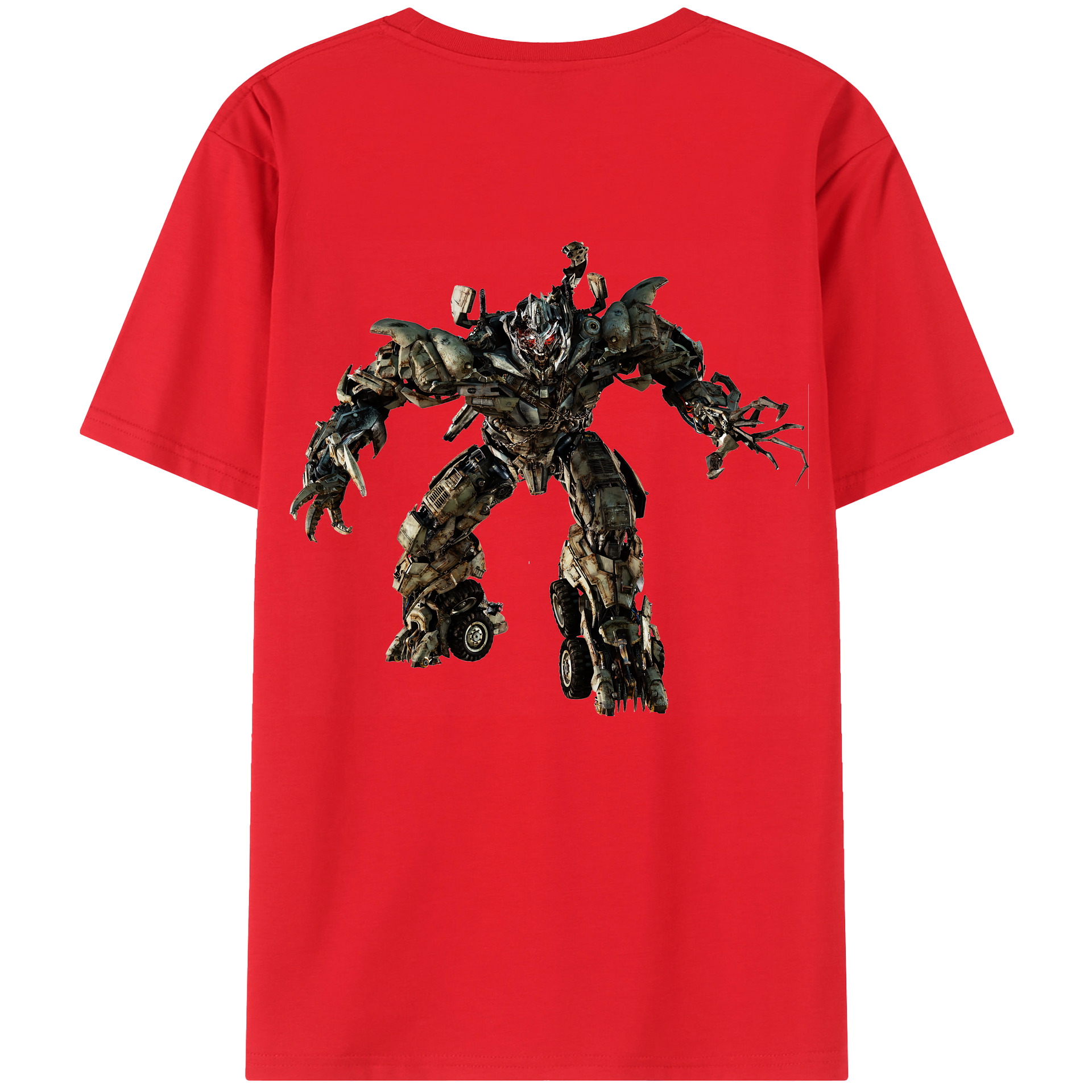 （画像用） Transformers トランスフォーマー 綿100％ メンズ半袖Tシャツ（バックプリント） 通気性