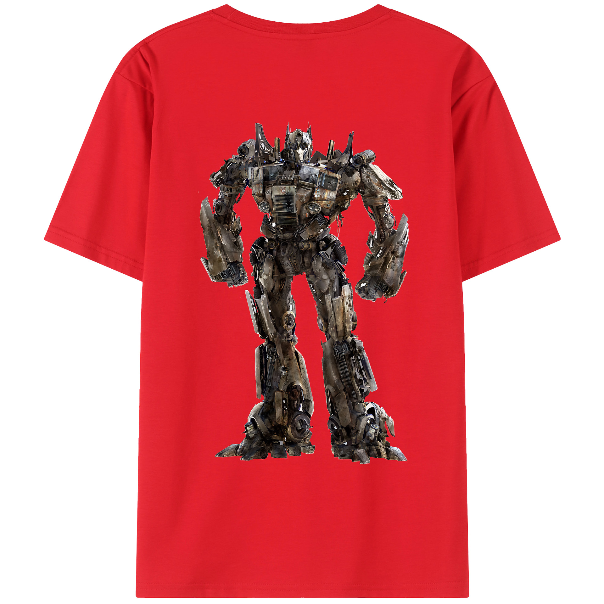 （画像用） Transformers トランスフォーマー 綿100％ メンズ半袖Tシャツ（バックプリント） 通気性