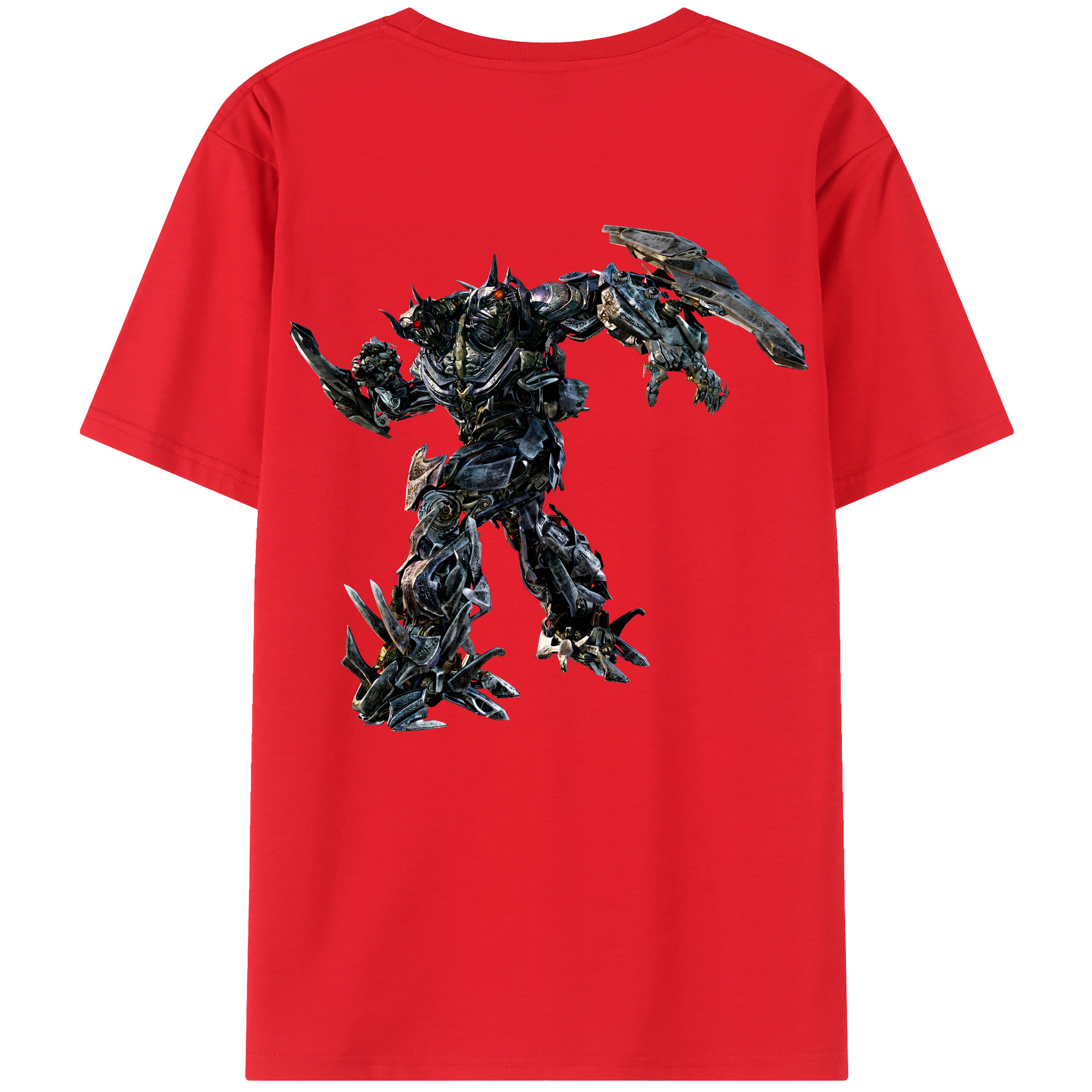 （画像用） Transformers トランスフォーマー 綿100％ メンズ半袖Tシャツ（バックプリント） 通気性