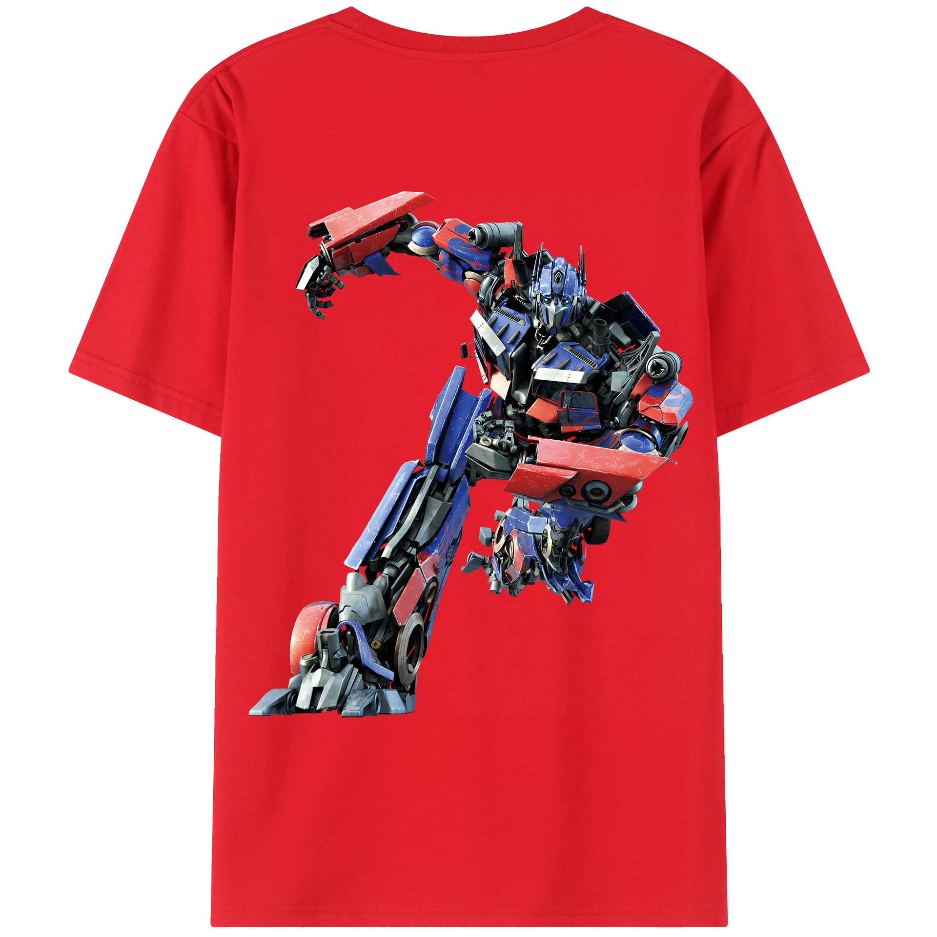 （画像用） Transformers トランスフォーマー 綿100％ メンズ半袖Tシャツ（バックプリント） 通気性