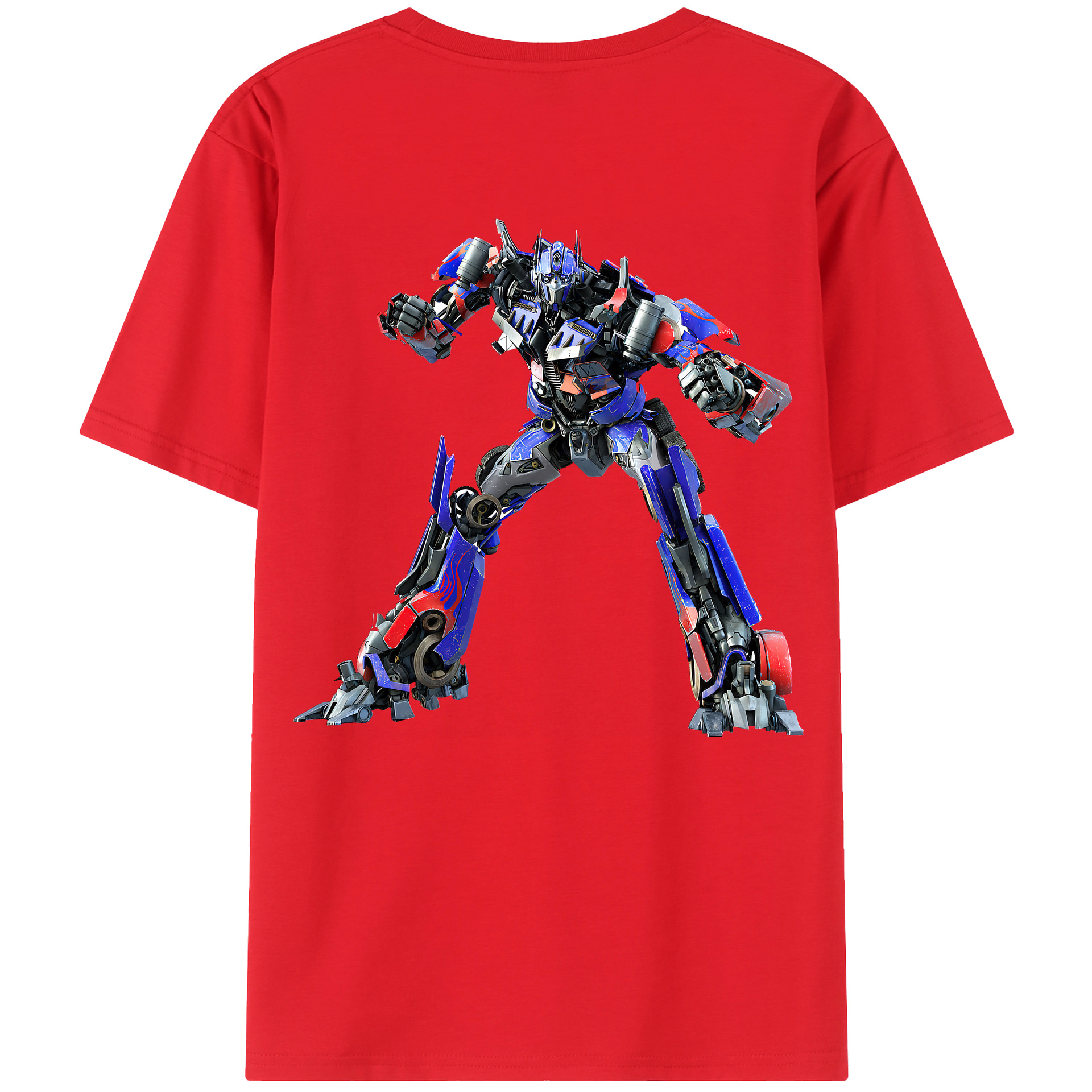 （画像用） Transformers トランスフォーマー 綿100％ メンズ半袖Tシャツ（バックプリント） 通気性