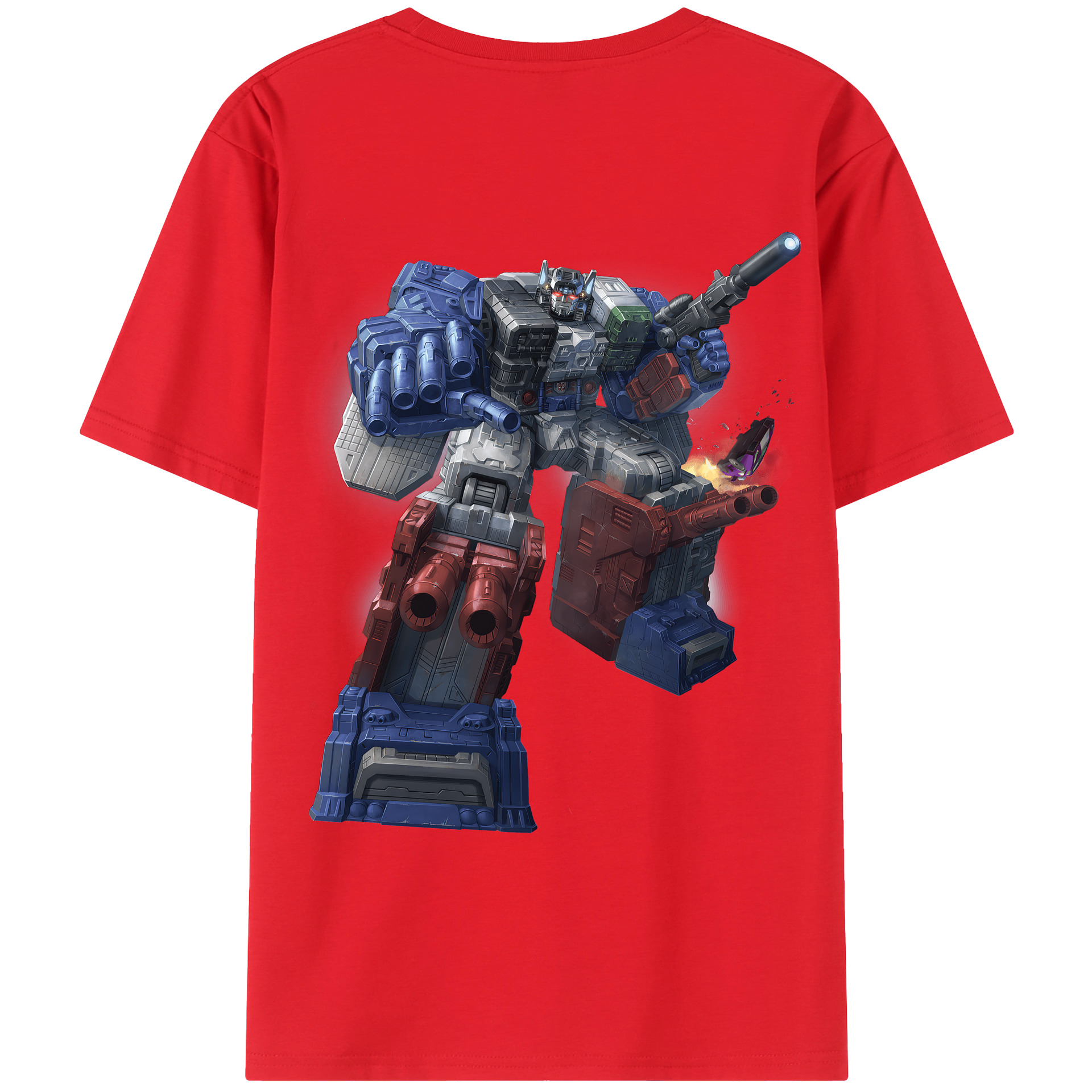 （画像用） Transformers トランスフォーマー 綿100％ メンズ半袖Tシャツ（バックプリント） 通気性