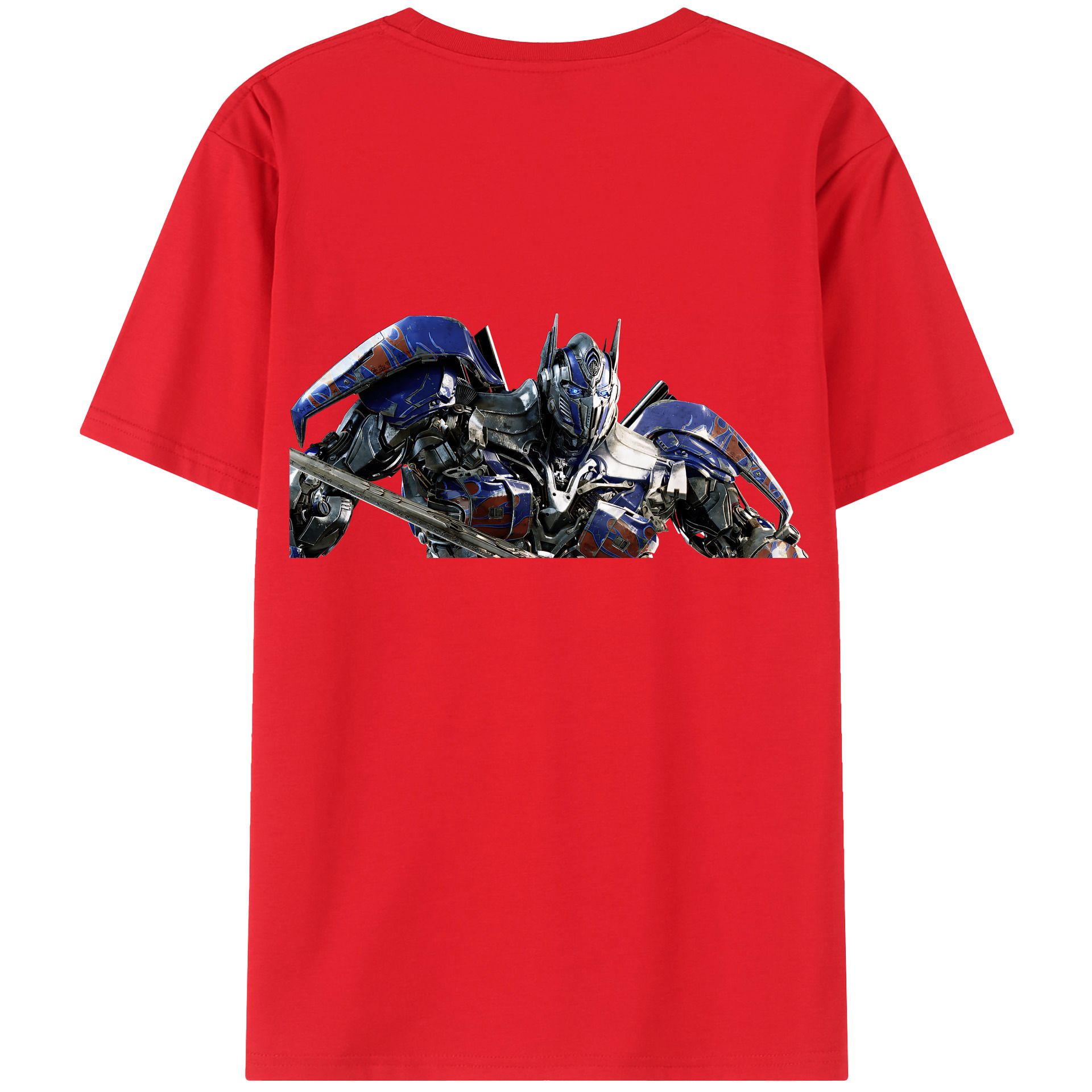 （画像用） Transformers トランスフォーマー 綿100％ メンズ半袖Tシャツ（バックプリント） 通気性