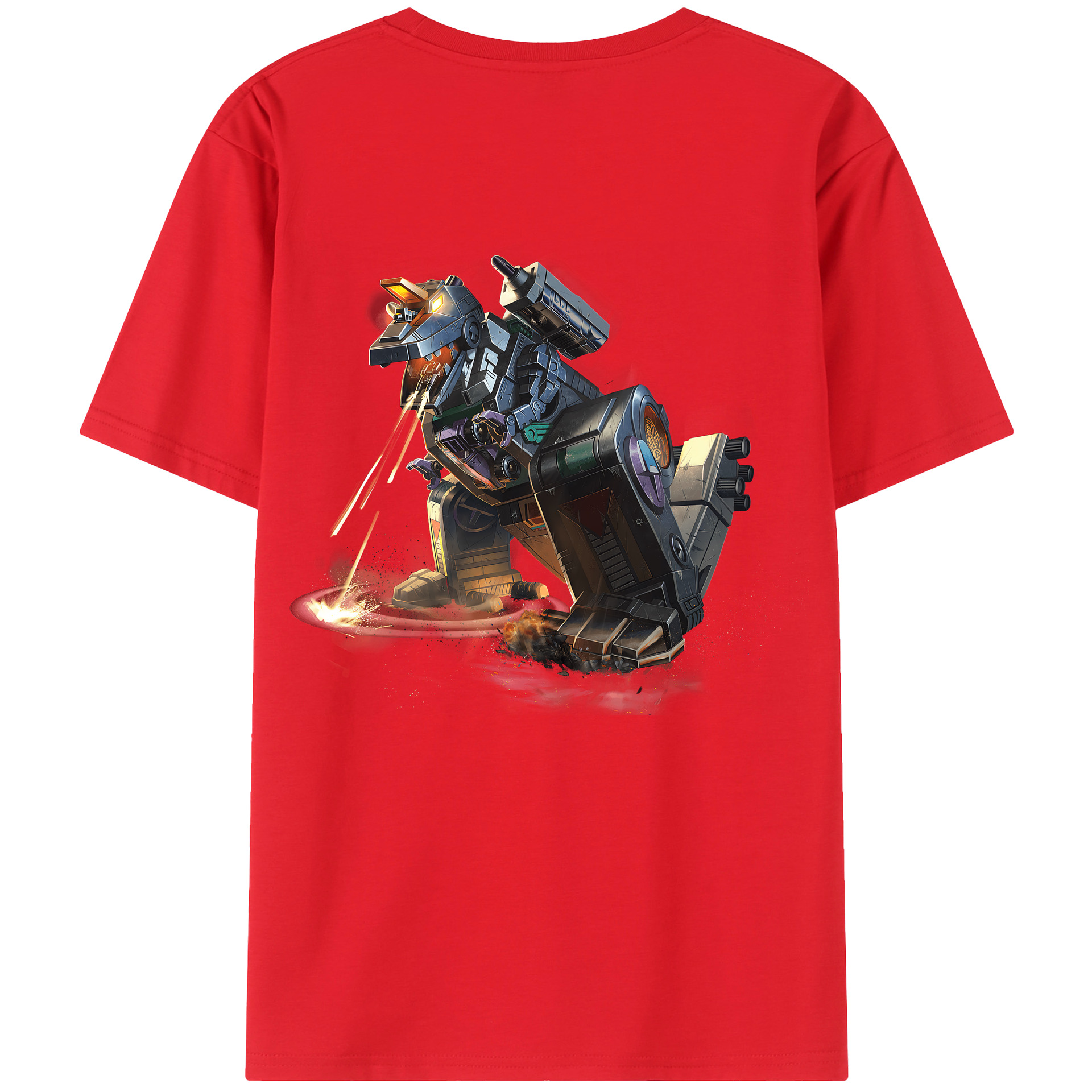 （画像用） Transformers トランスフォーマー 綿100％ メンズ半袖Tシャツ（バックプリント） 通気性