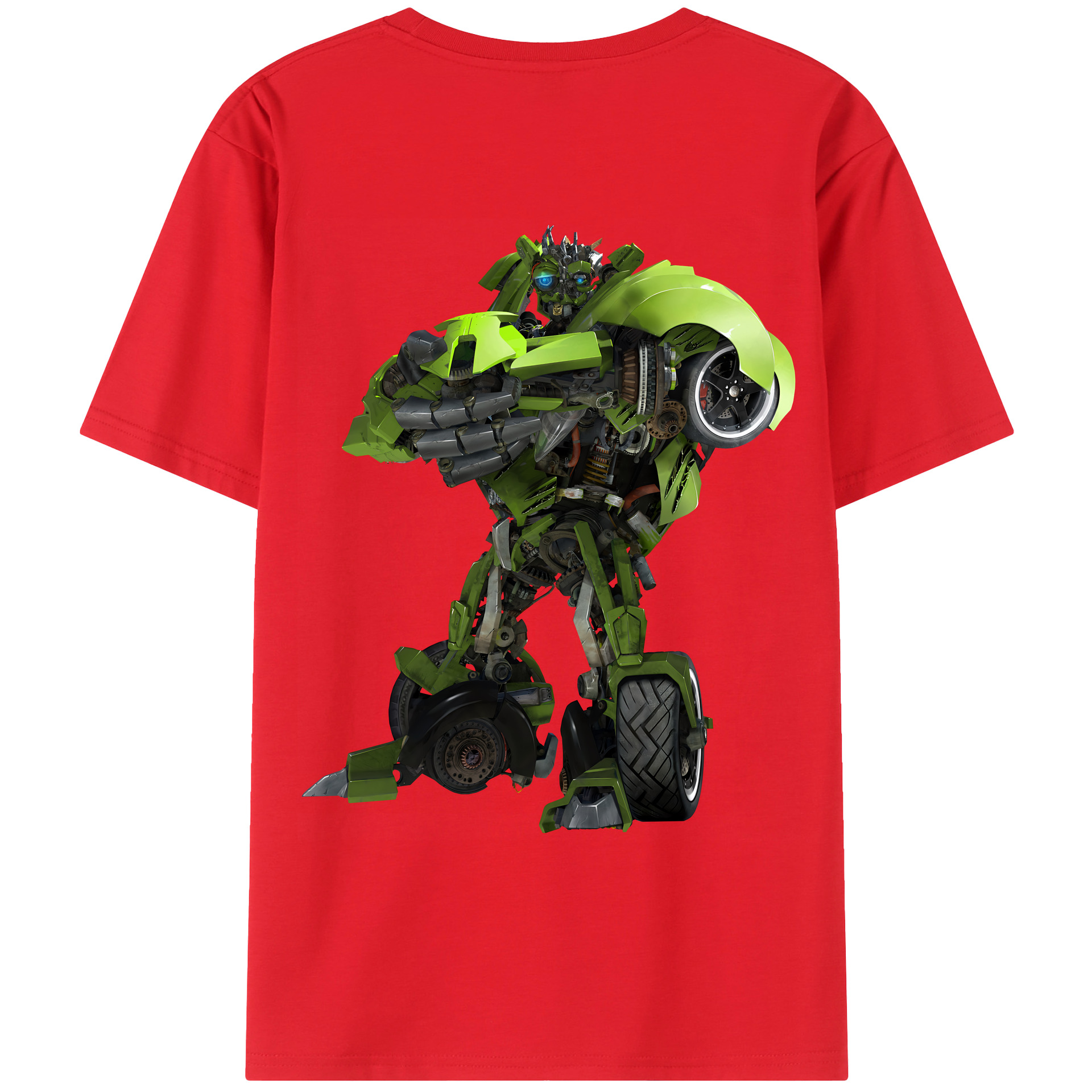 （画像用） Transformers トランスフォーマー 綿100％ メンズ半袖Tシャツ（バックプリント） 通気性