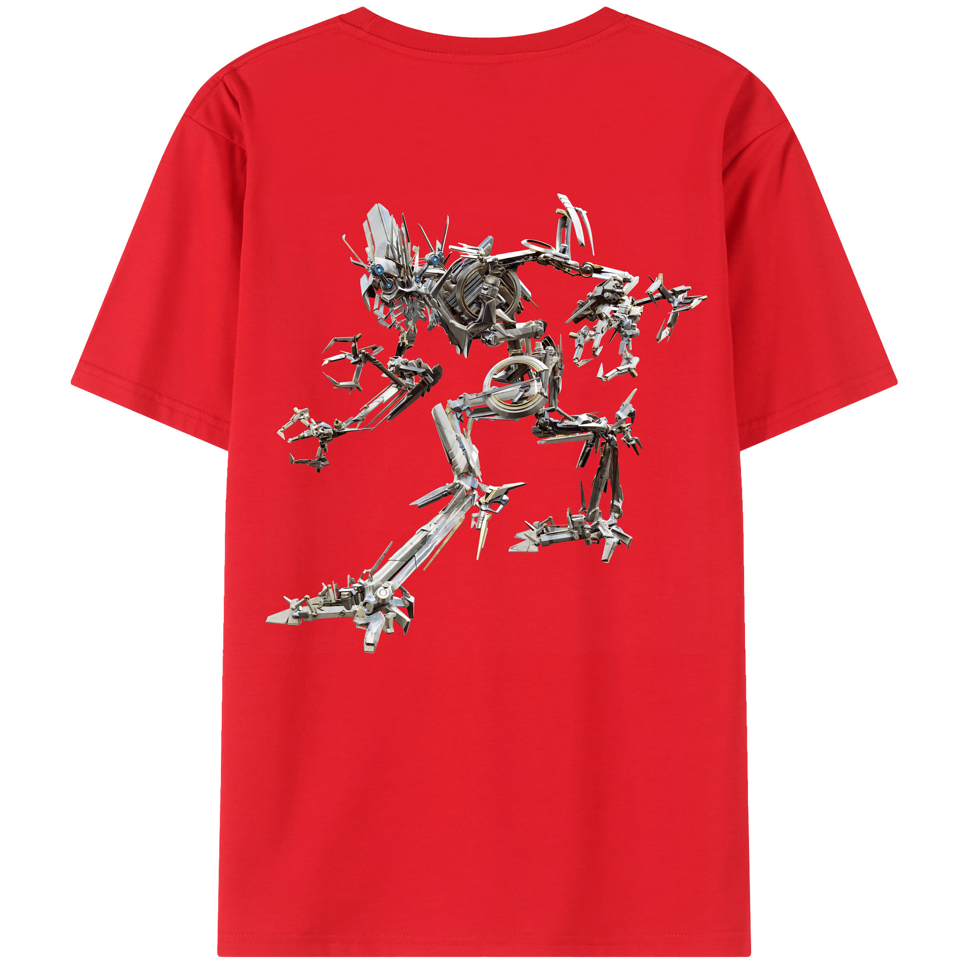 （画像用） Transformers トランスフォーマー 綿100％ メンズ半袖Tシャツ（バックプリント） 通気性