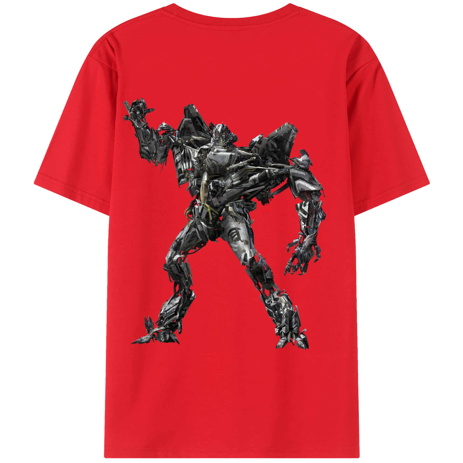 （画像用） Transformers トランスフォーマー 綿100％ メンズ半袖Tシャツ（バックプリント） 通気性