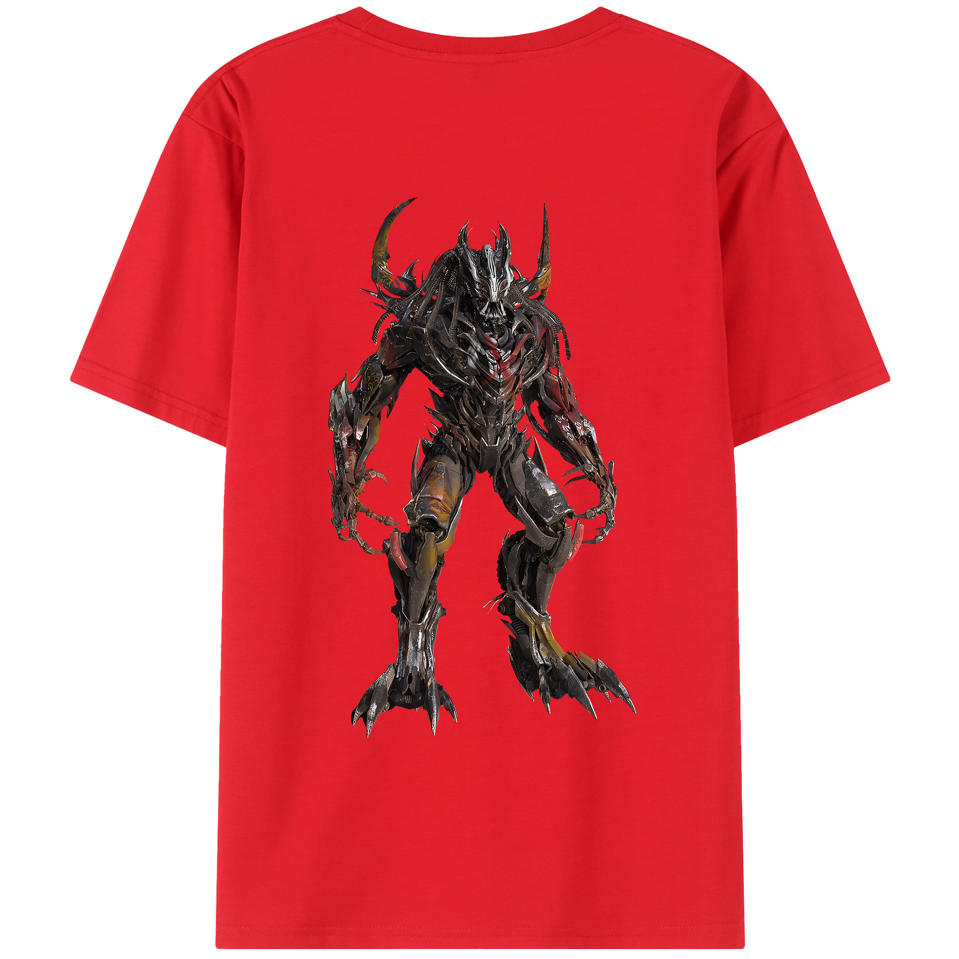 （画像用） Transformers トランスフォーマー 綿100％ メンズ半袖Tシャツ（バックプリント） 通気性