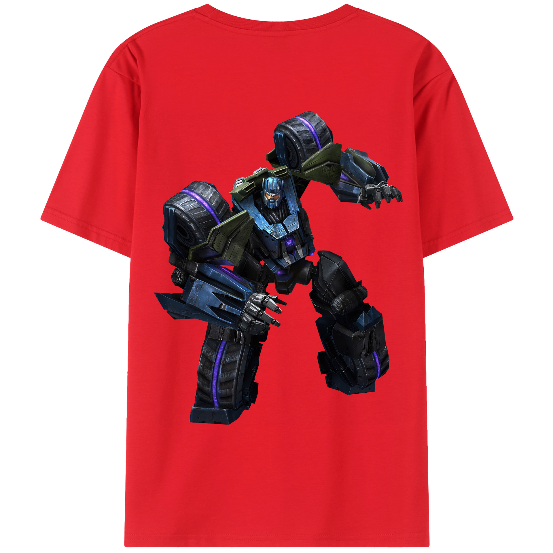 （画像用） Transformers トランスフォーマー 綿100％ メンズ半袖Tシャツ（バックプリント） 通気性