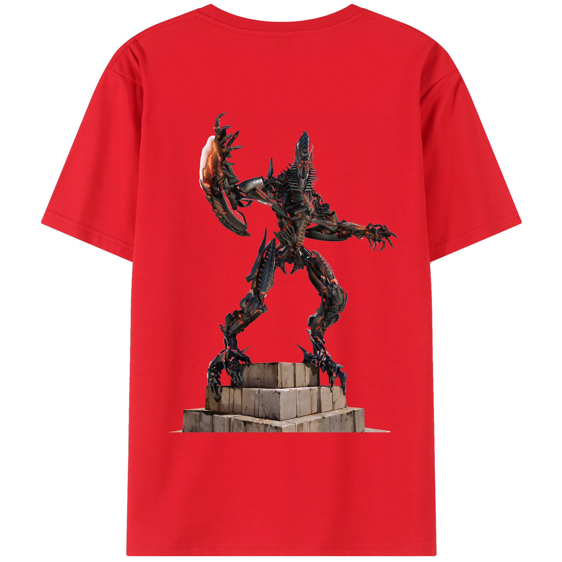 （画像用） Transformers トランスフォーマー 綿100％ メンズ半袖Tシャツ（バックプリント） 通気性