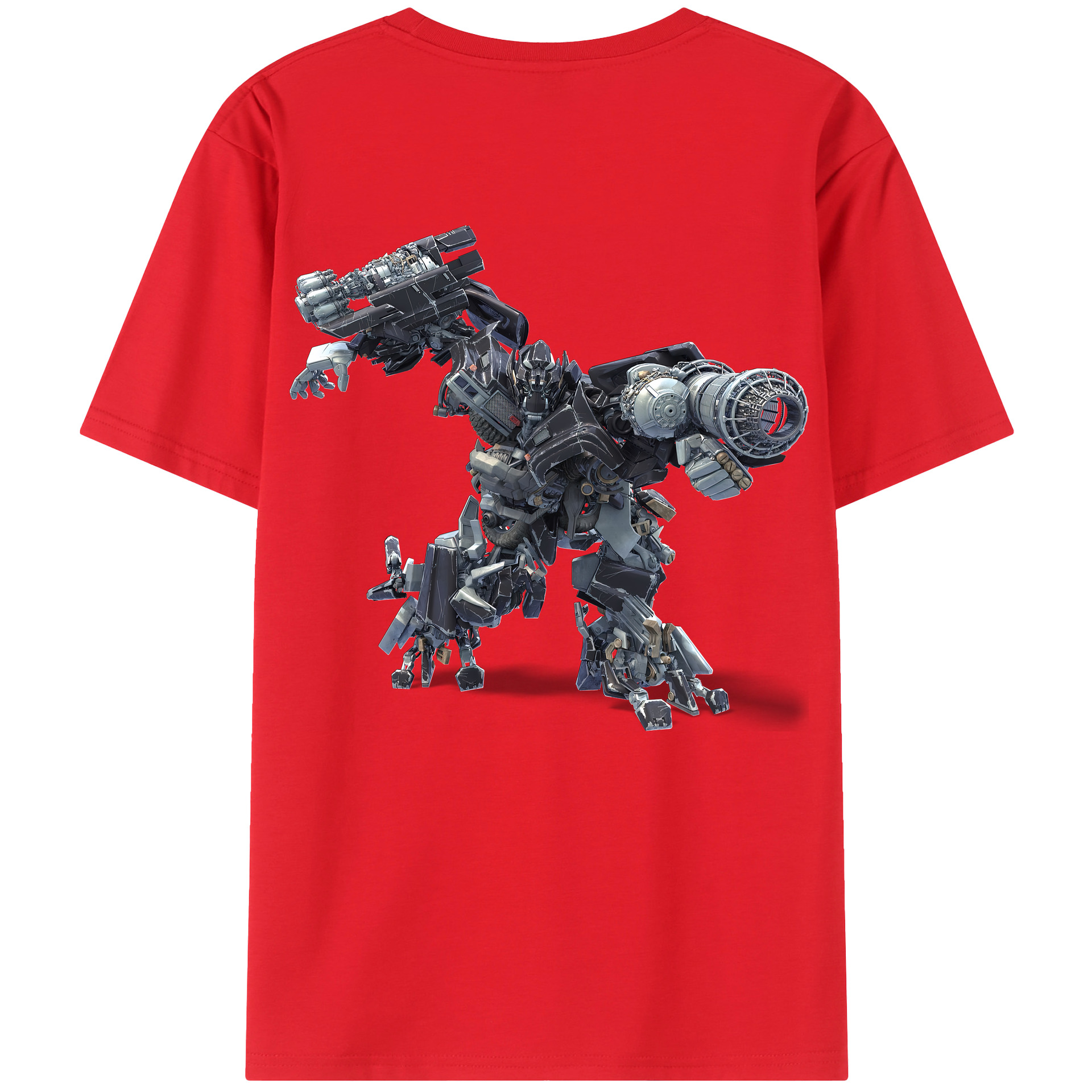 （画像用） Transformers トランスフォーマー 綿100％ メンズ半袖Tシャツ（バックプリント） 通気性