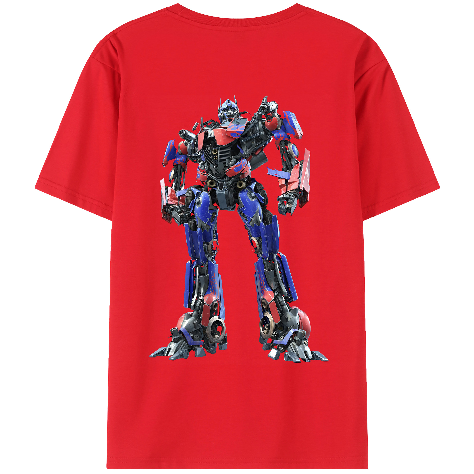 （画像用） Transformers トランスフォーマー 綿100％ メンズ半袖Tシャツ（バックプリント） 通気性