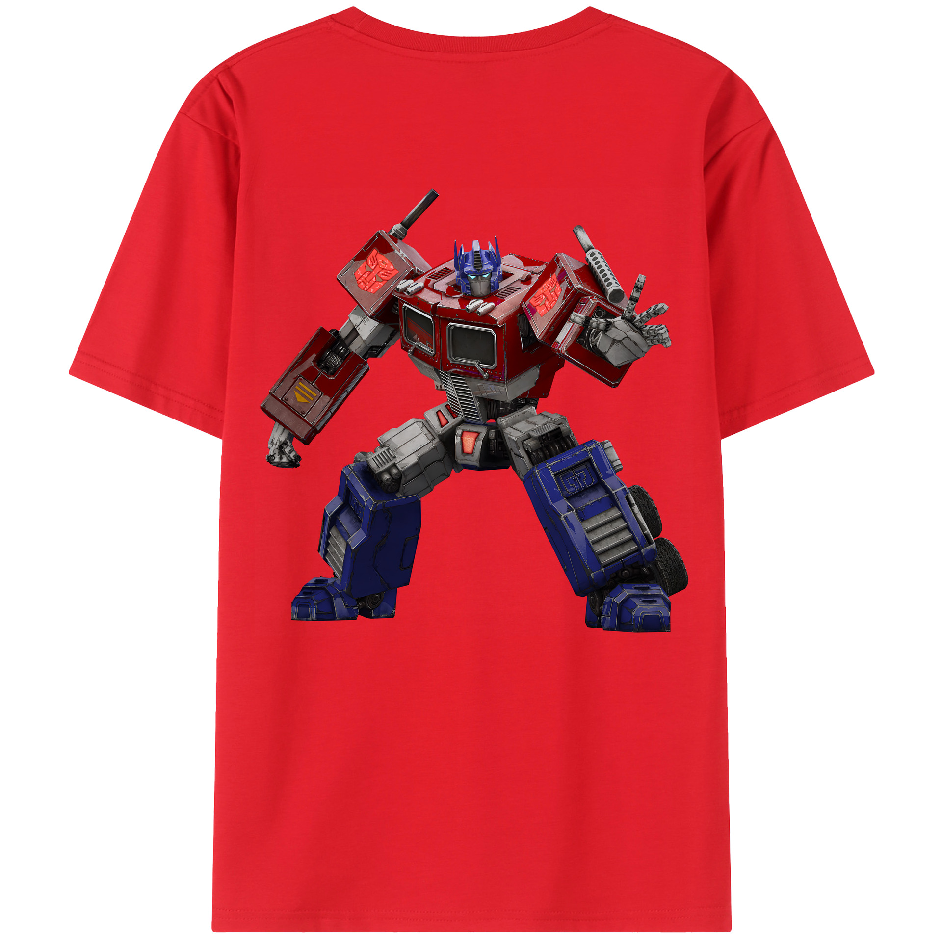 （画像用） Transformers トランスフォーマー 綿100％ メンズ半袖Tシャツ（バックプリント） 通気性