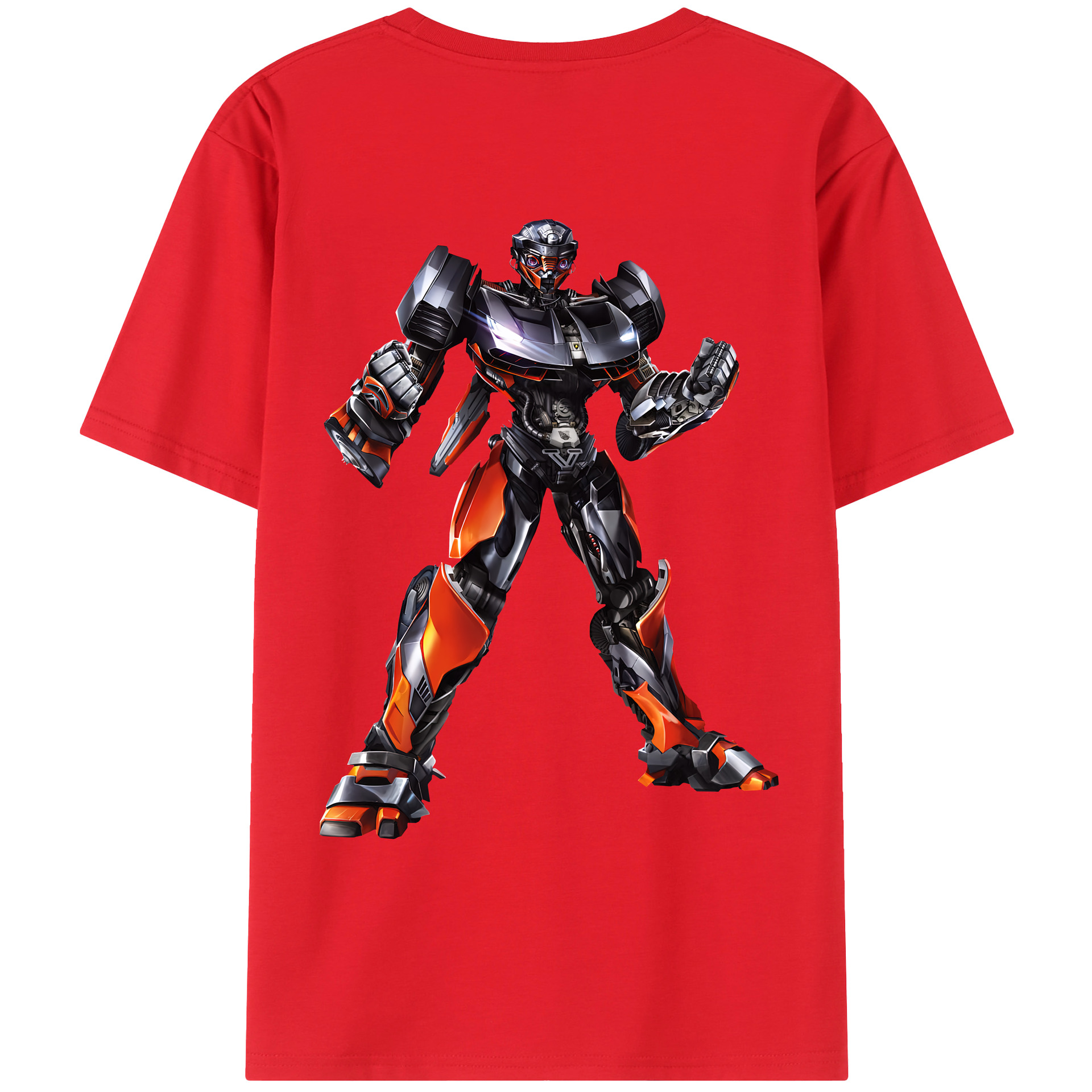 （画像用） Transformers トランスフォーマー 綿100％ メンズ半袖Tシャツ（バックプリント） 通気性