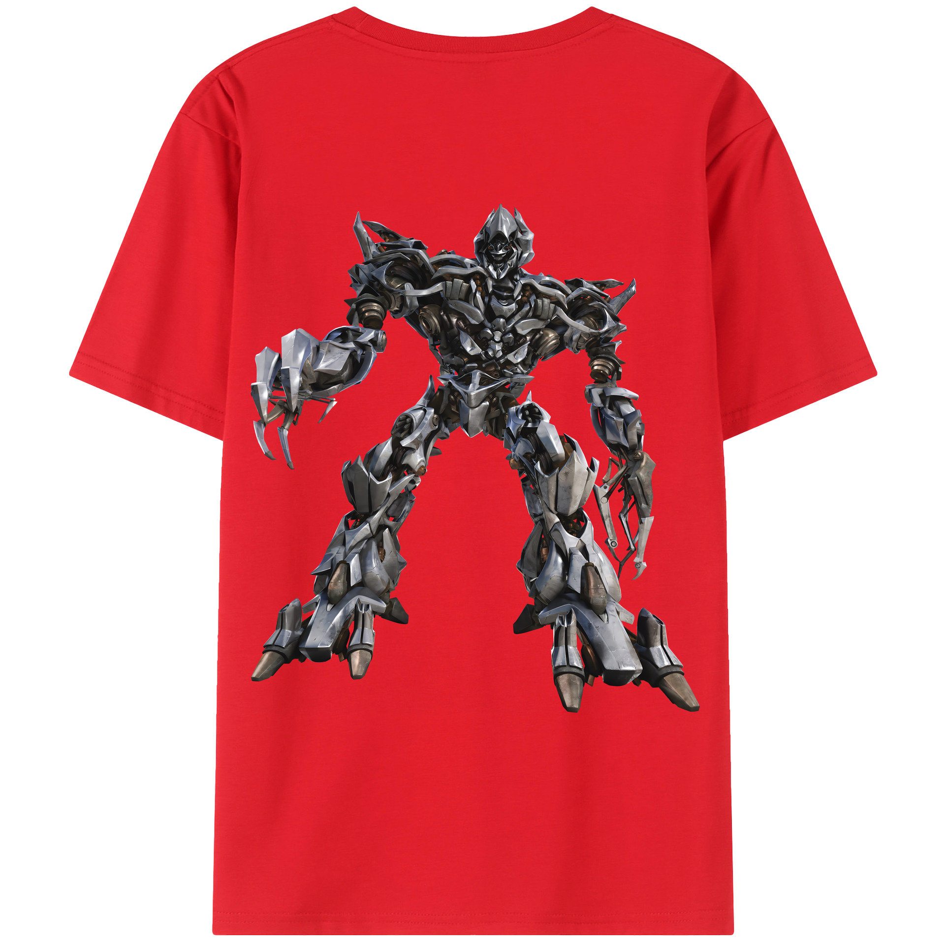 （画像用） Transformers トランスフォーマー 綿100％ メンズ半袖Tシャツ（バックプリント） 通気性
