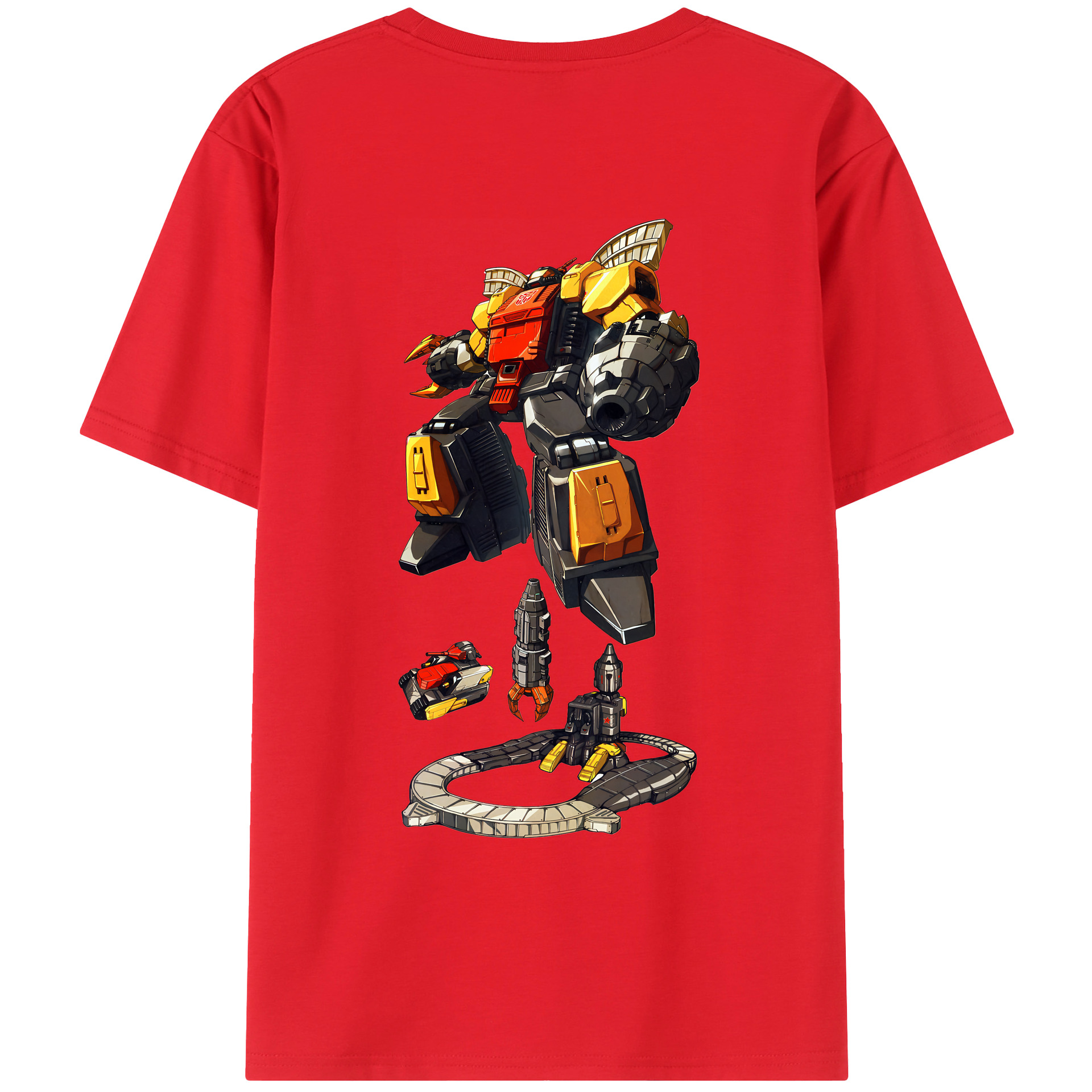 （画像用） Transformers トランスフォーマー 綿100％ メンズ半袖Tシャツ（バックプリント） 通気性