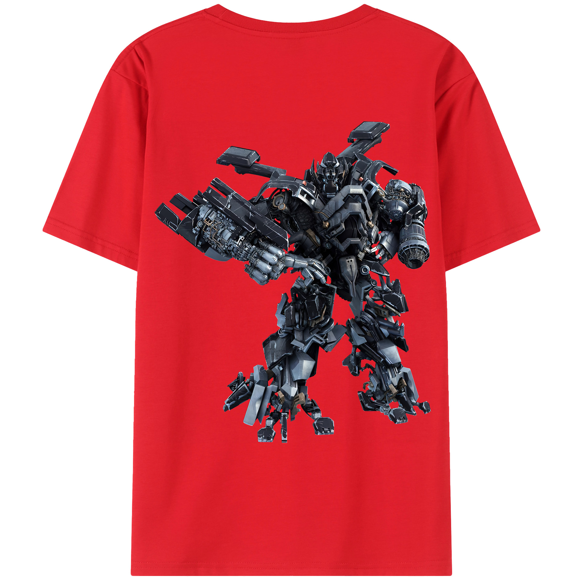 （画像用） Transformers トランスフォーマー 綿100％ メンズ半袖Tシャツ（バックプリント） 通気性