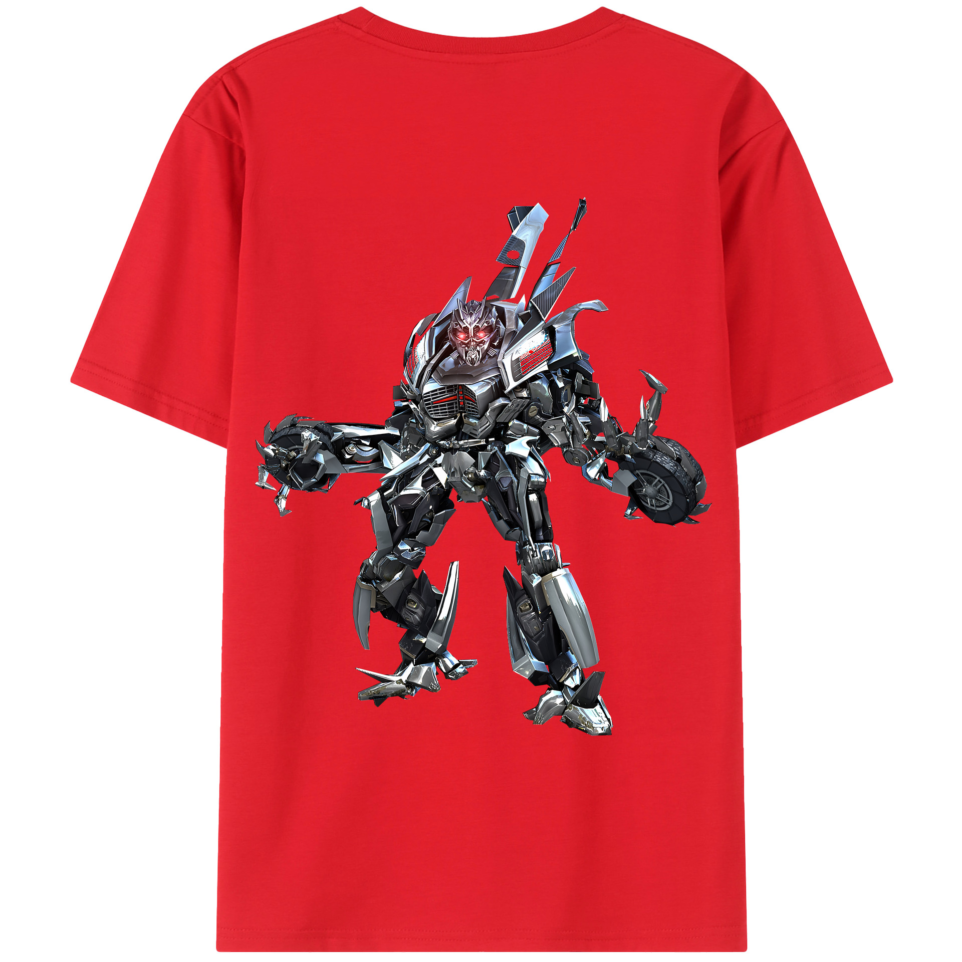 （画像用） Transformers トランスフォーマー 綿100％ メンズ半袖Tシャツ（バックプリント） 通気性