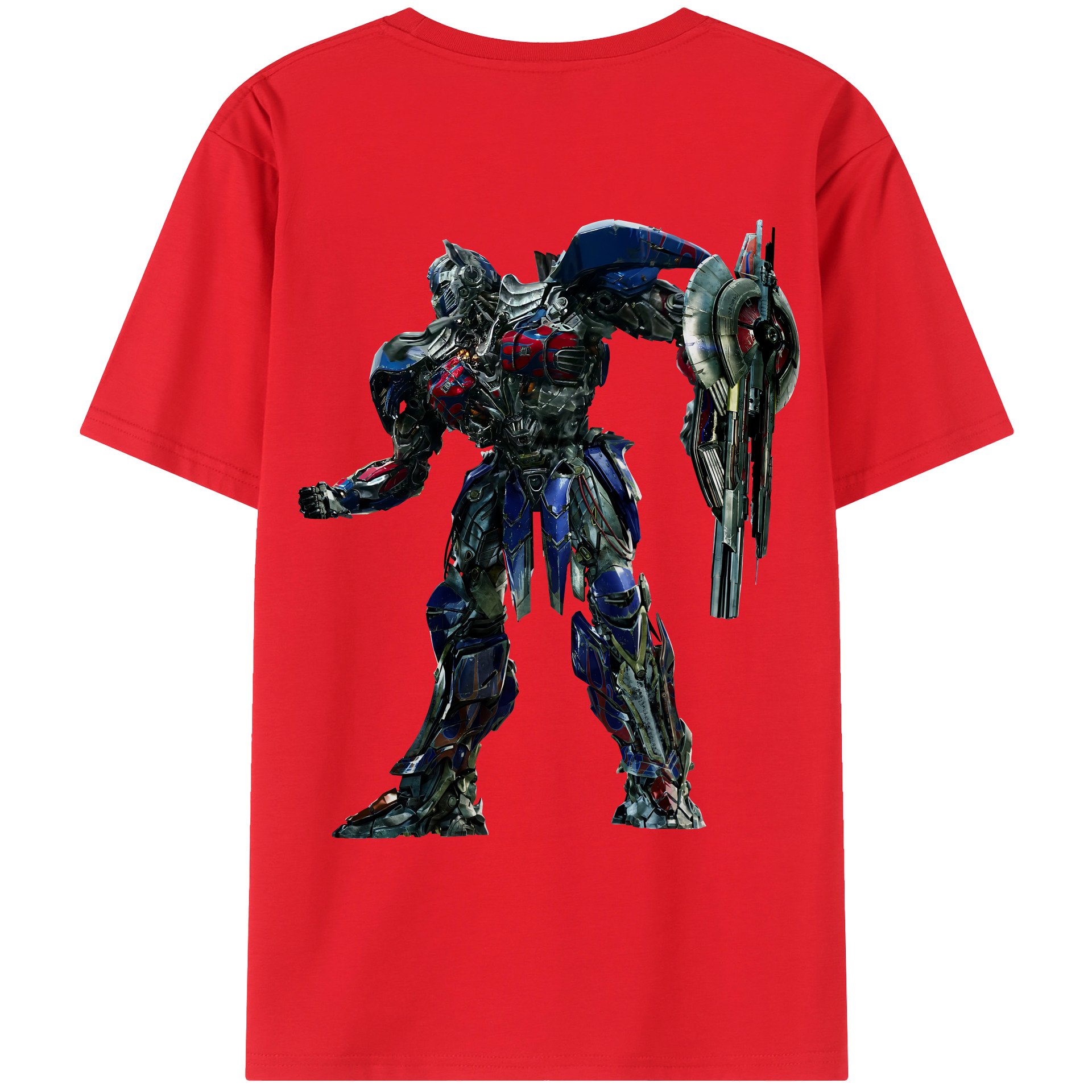 （画像用） Transformers トランスフォーマー 綿100％ メンズ半袖Tシャツ（バックプリント） 通気性