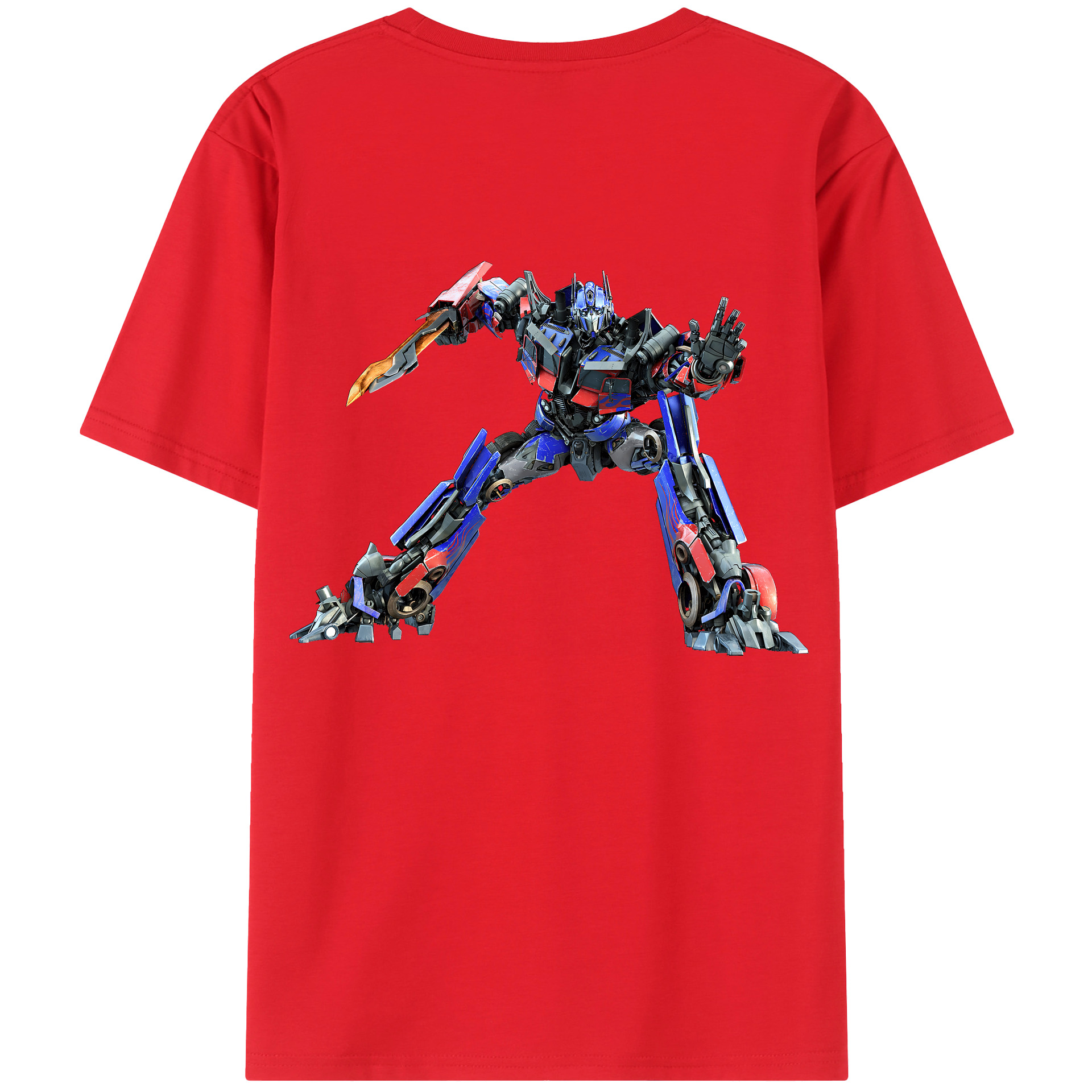 （画像用） Transformers トランスフォーマー 綿100％ メンズ半袖Tシャツ（バックプリント） 通気性