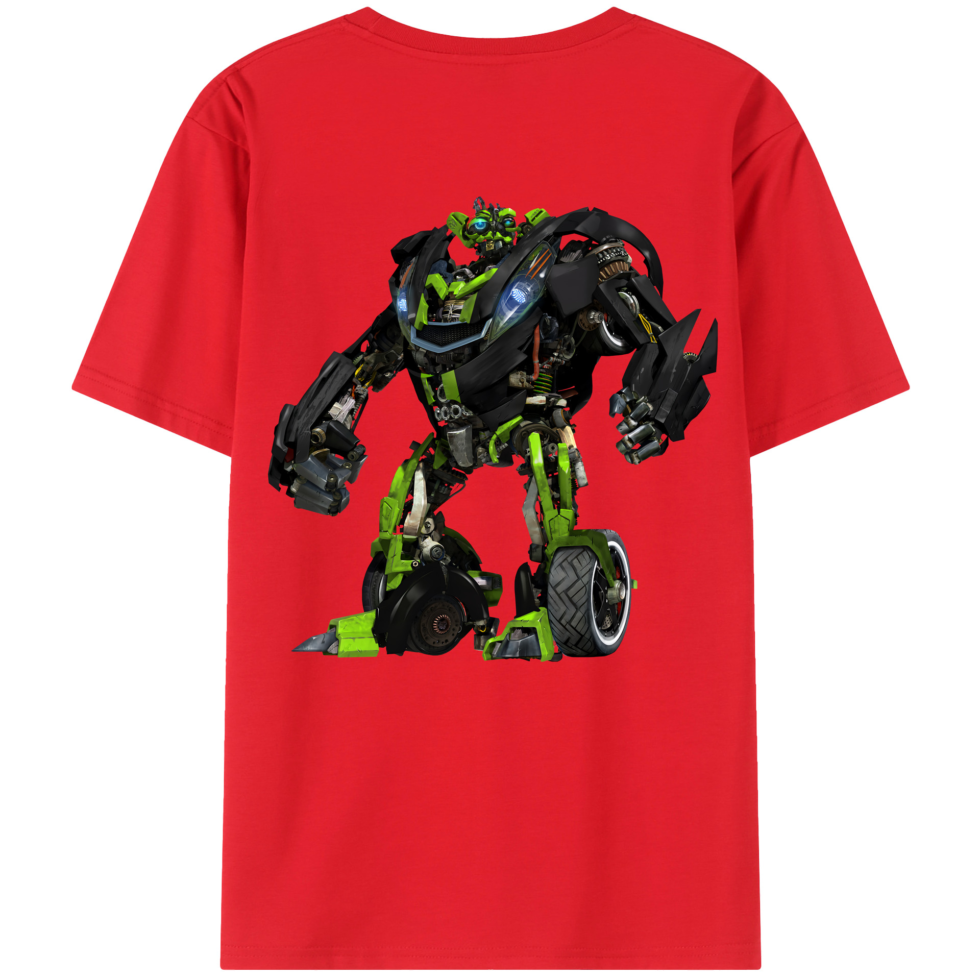 （画像用） Transformers トランスフォーマー 綿100％ メンズ半袖Tシャツ（バックプリント） 通気性