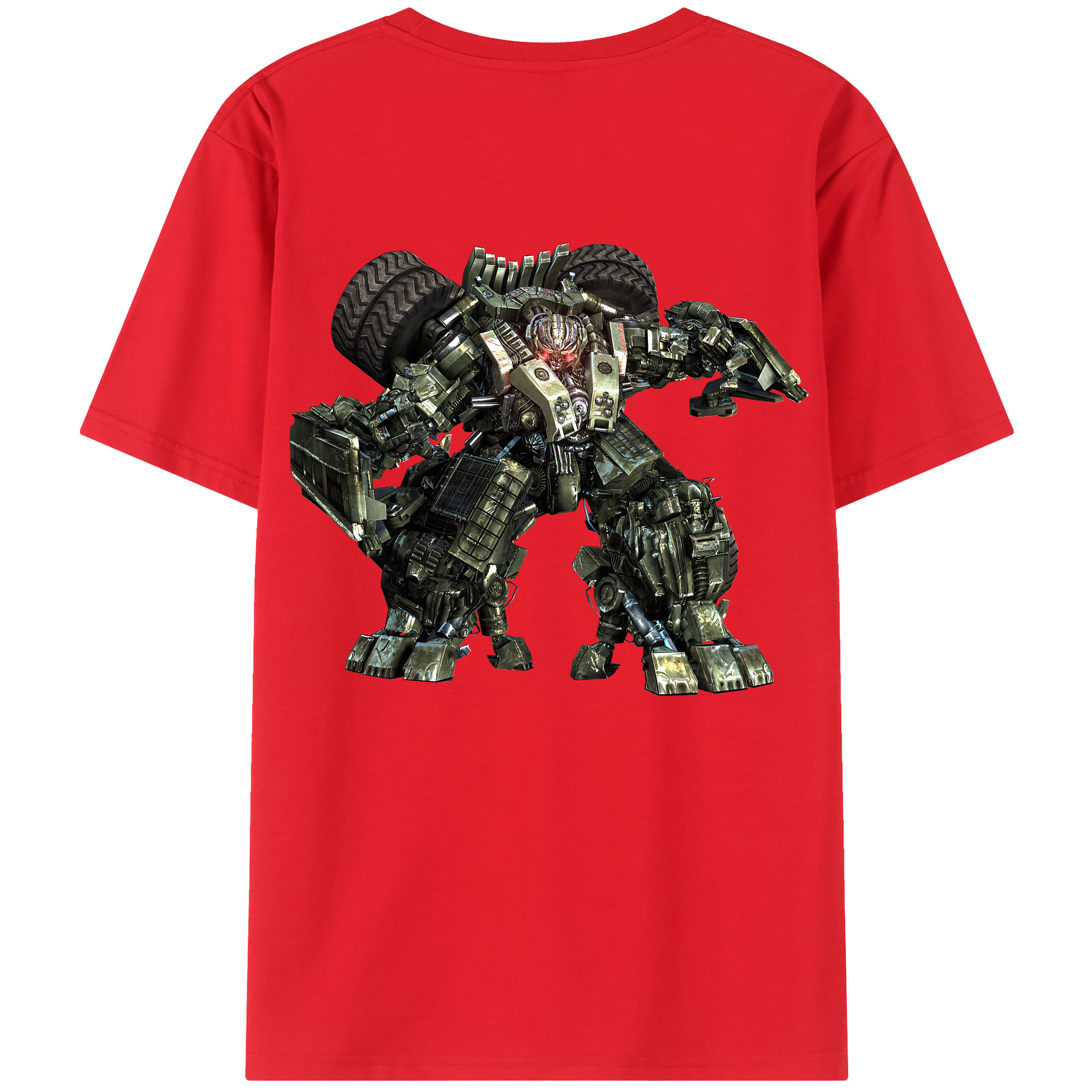 （画像用） Transformers トランスフォーマー 綿100％ メンズ半袖Tシャツ（バックプリント） 通気性