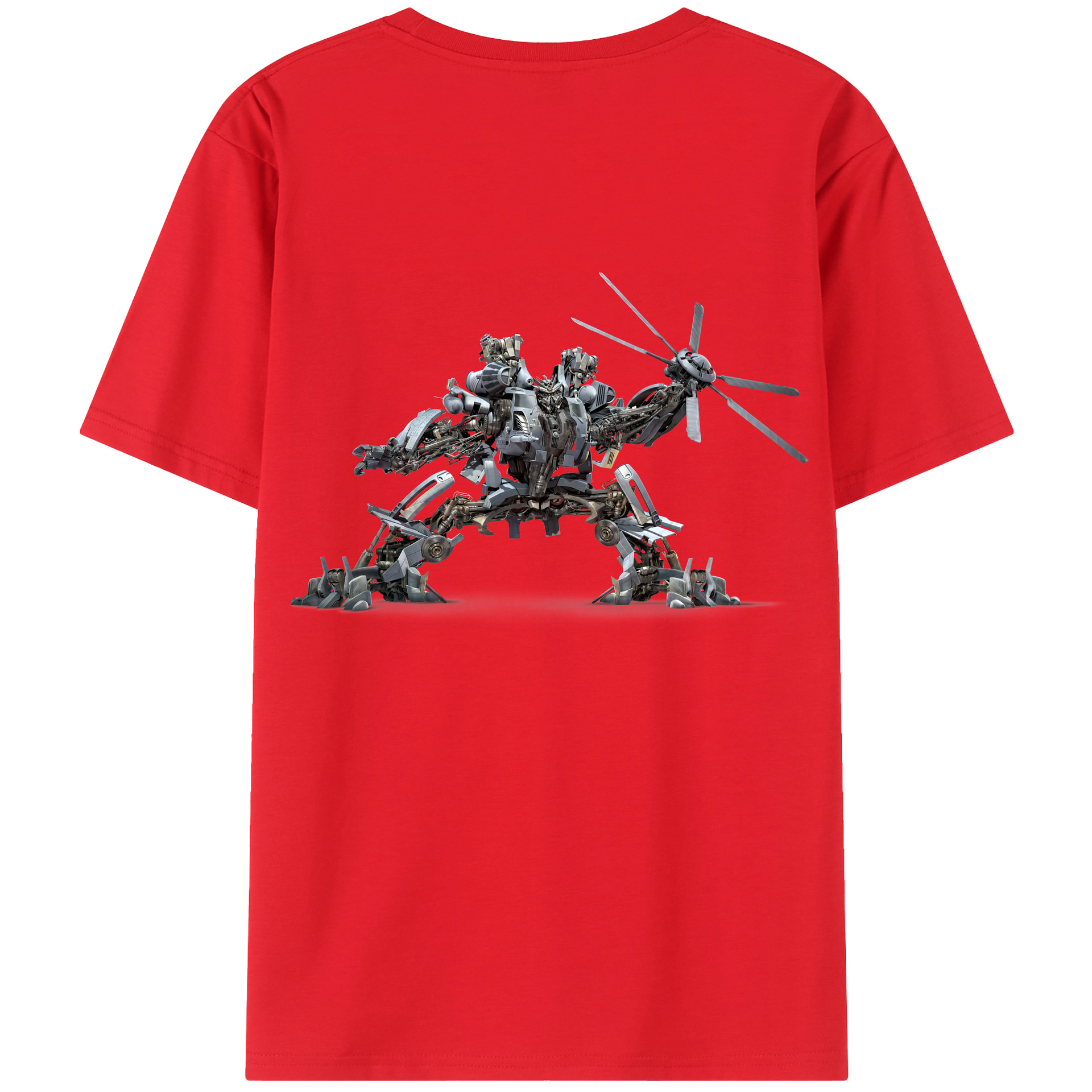 （画像用） Transformers トランスフォーマー 綿100％ メンズ半袖Tシャツ（バックプリント） 通気性