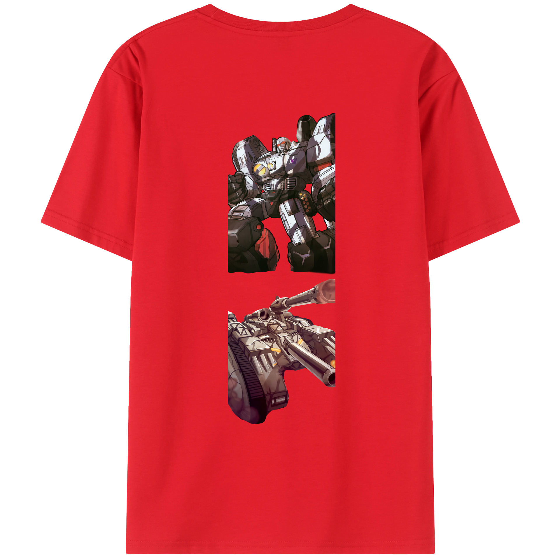 （画像用） Transformers トランスフォーマー 綿100％ メンズ半袖Tシャツ（バックプリント） 通気性