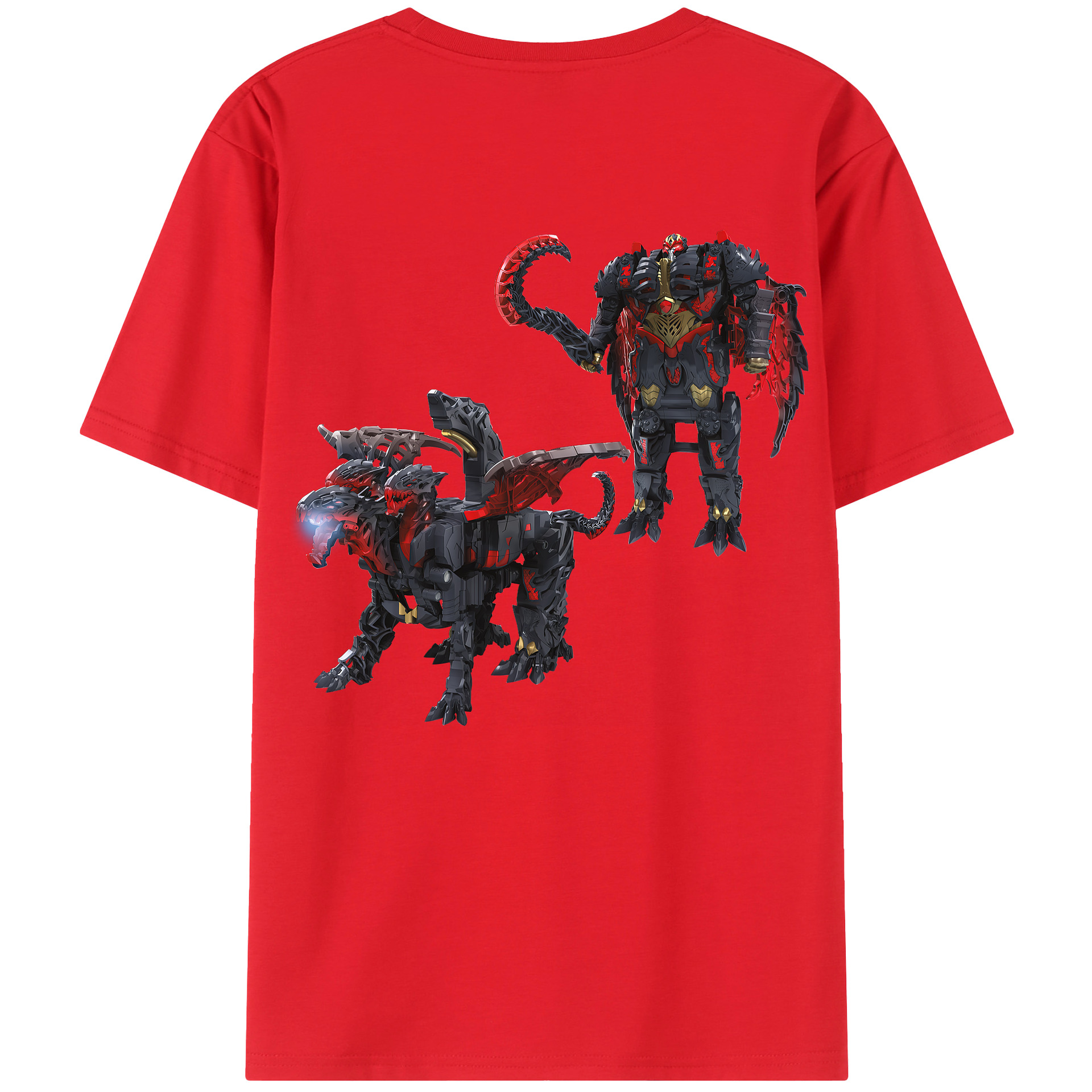 （画像用） Transformers トランスフォーマー 綿100％ メンズ半袖Tシャツ（バックプリント） 通気性